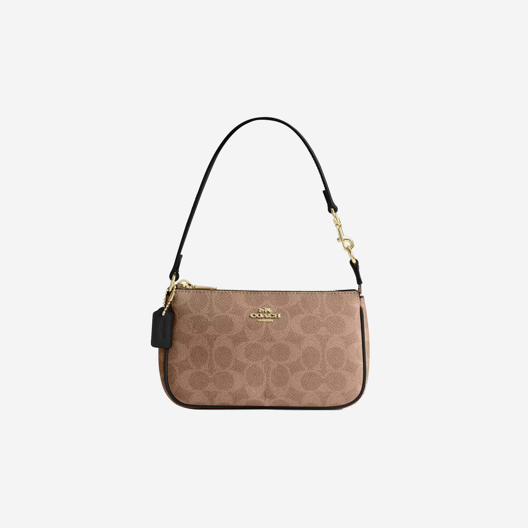 COACH Nolita 19 In Signature Canvas Gold/Tan/Black