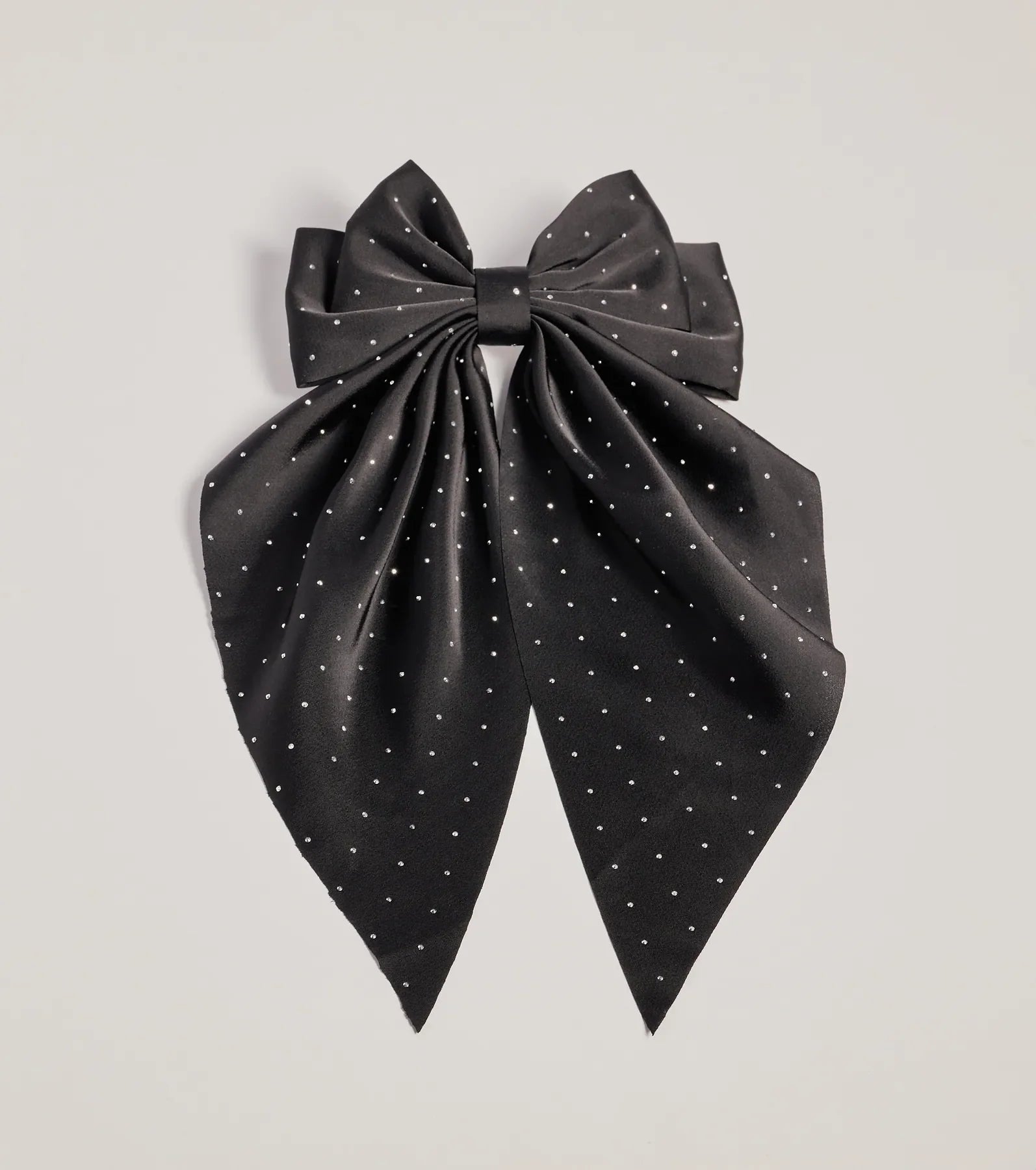 Windsor Glitzy Chic Large Rhinestone Bow – BLACK