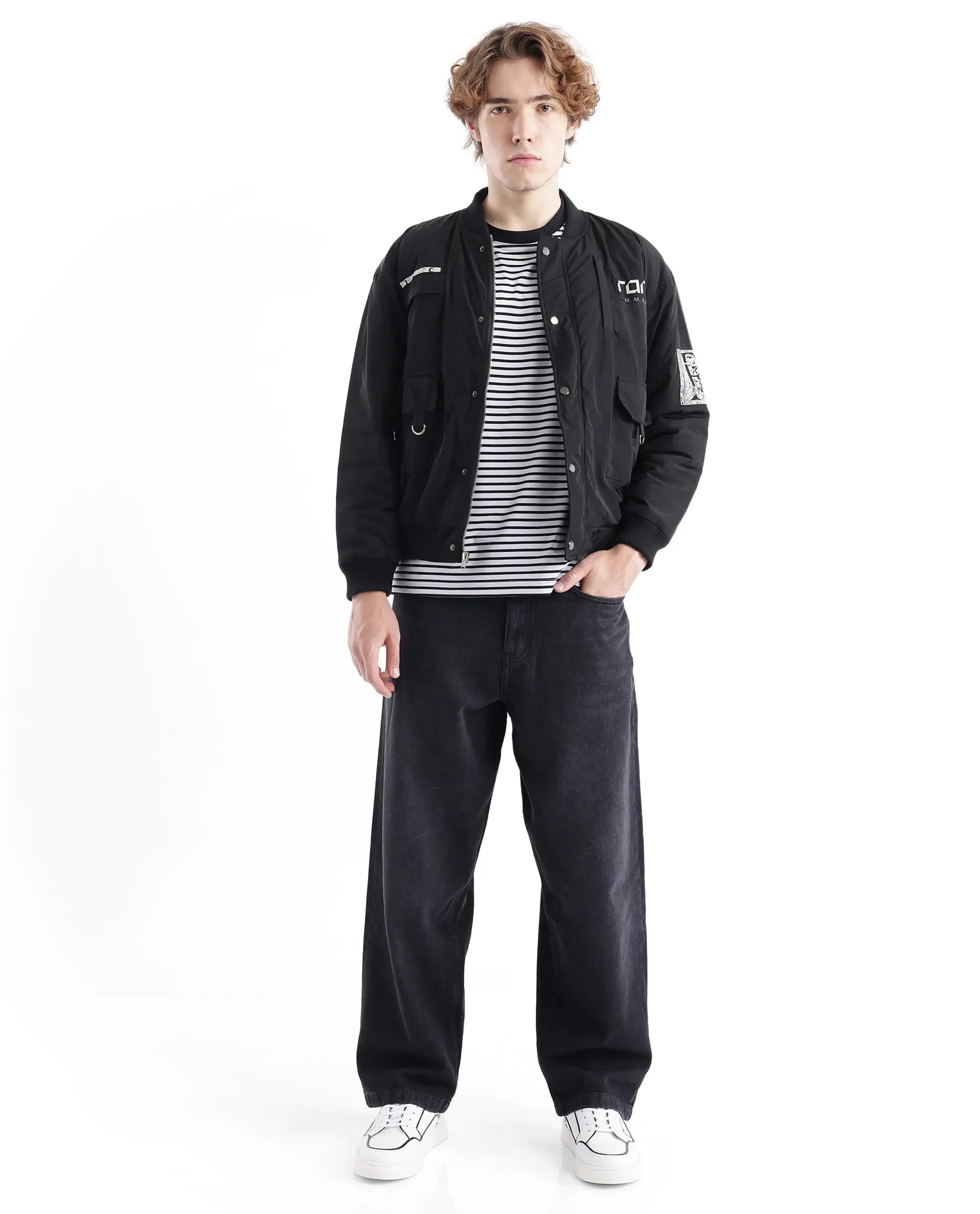 Rare Rabbit Men's Niret Dark Grey Cotton Fabric Plain Jeans