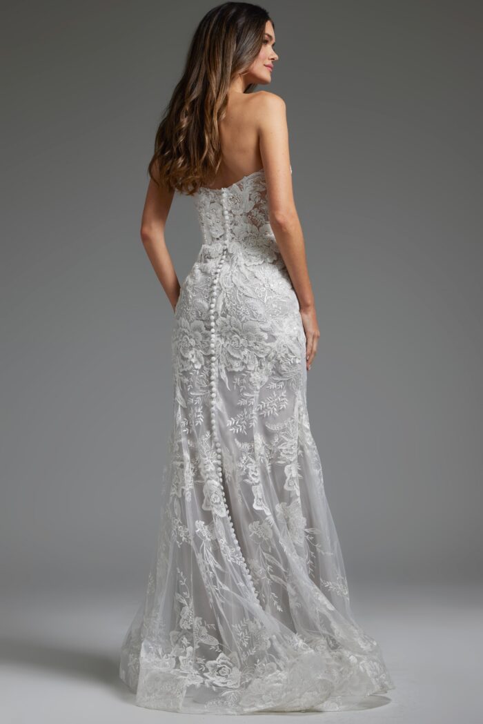 Jovani JB38221 Bridal Gown Long Mermaild Wedding Dress - view 2