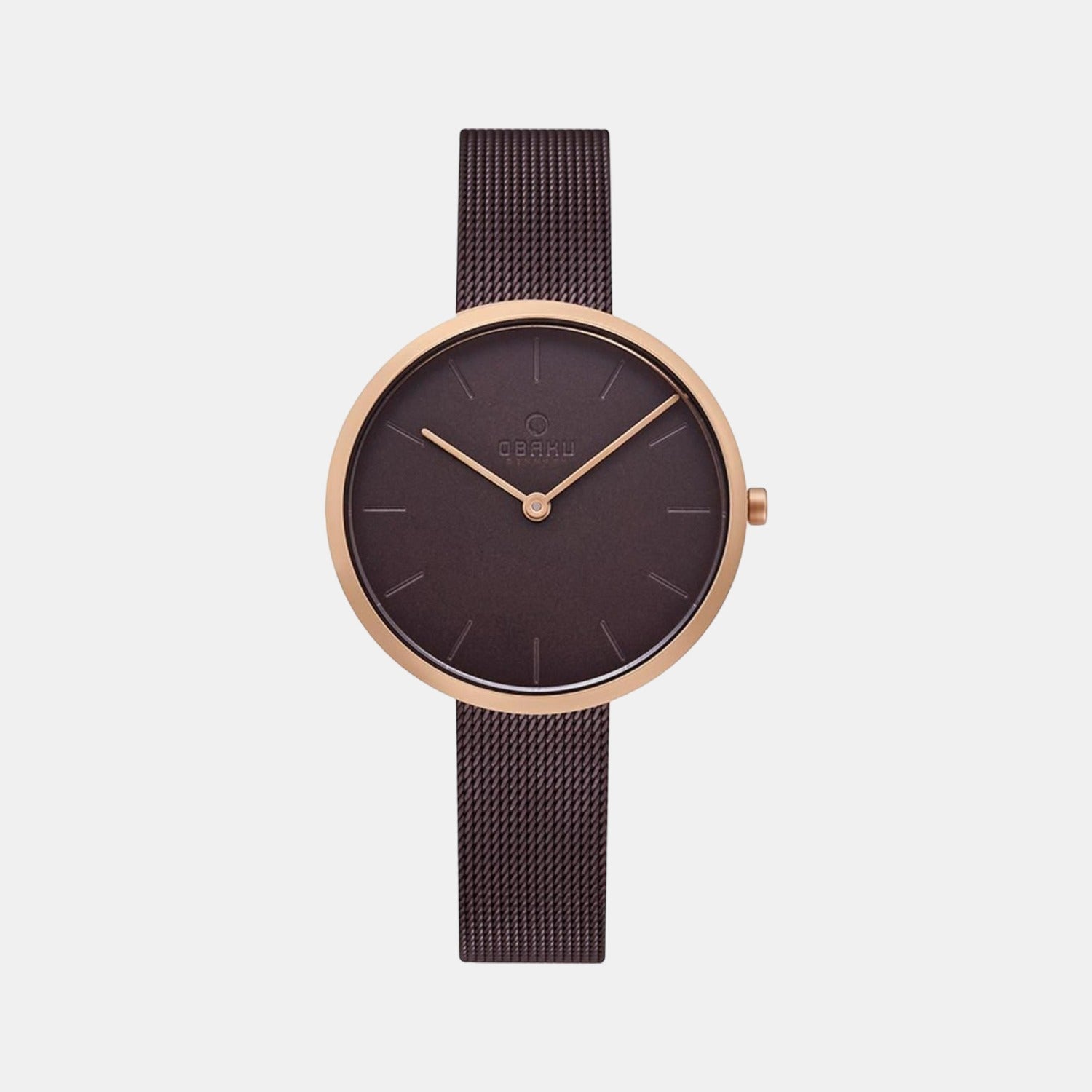 Obaku Hassel Lille Women Quartz Brown Dial Analog Stainless Steel Watch V219LXVNMN