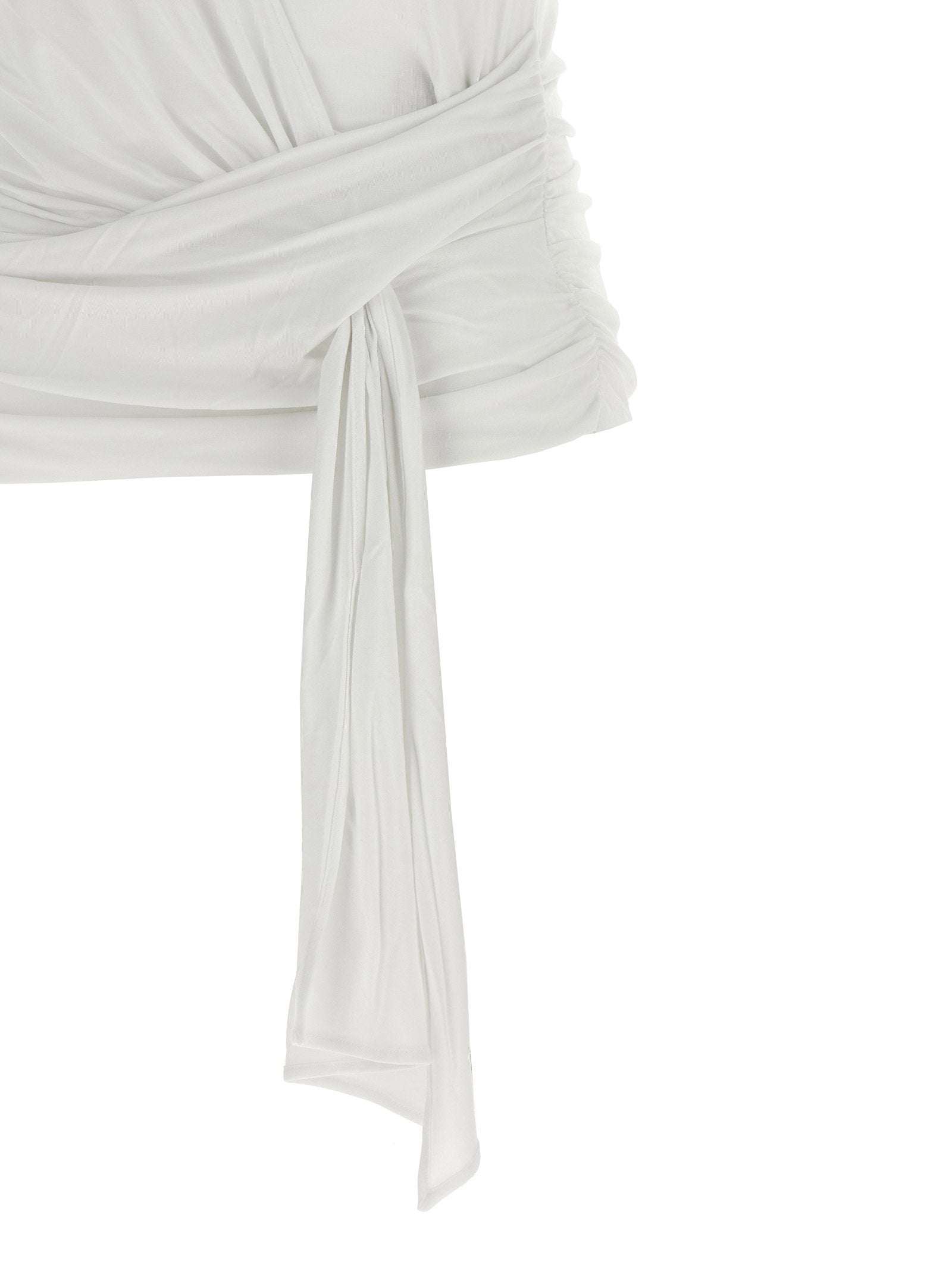 7 For All Mankind Draped Detail T-shirt – 97% lyocell 3% elastane - view 4
