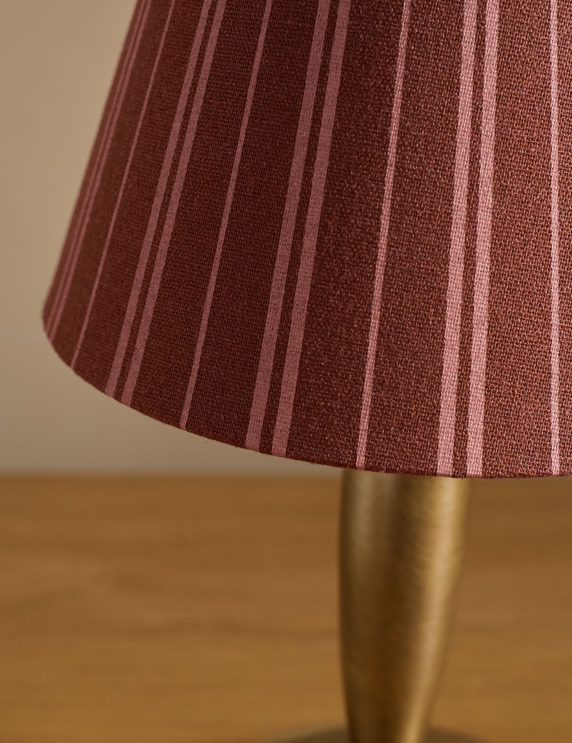 Lulu and Georgia Badgley Cordless Table Lamp – Red Stripe and Antique Brass - view 5