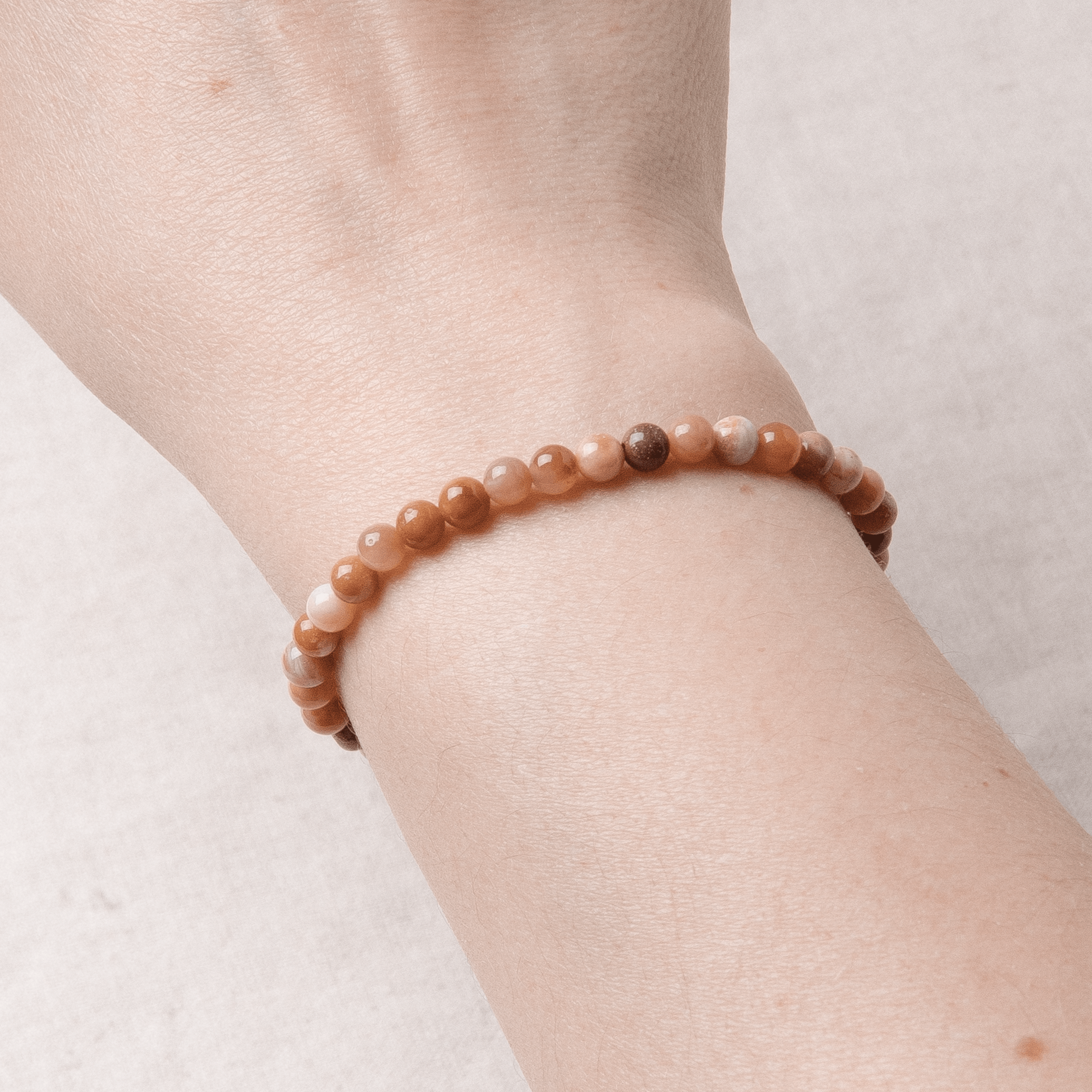 Tiny Rituals Petrified Wood Jade Energy Bracelet - view 2