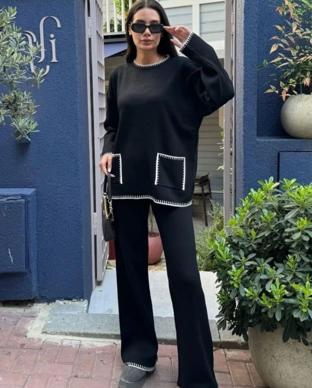Alamode By Akanksha Sally Luxe Winter Coord Set- Set of Top and Pants