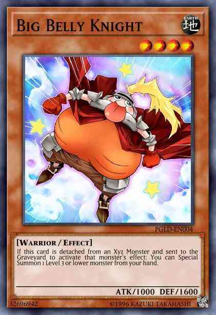 Yu-Gi-Oh! Big Belly Knight - PGLD-EN004 - Gold Secret Rare - 1st Edition