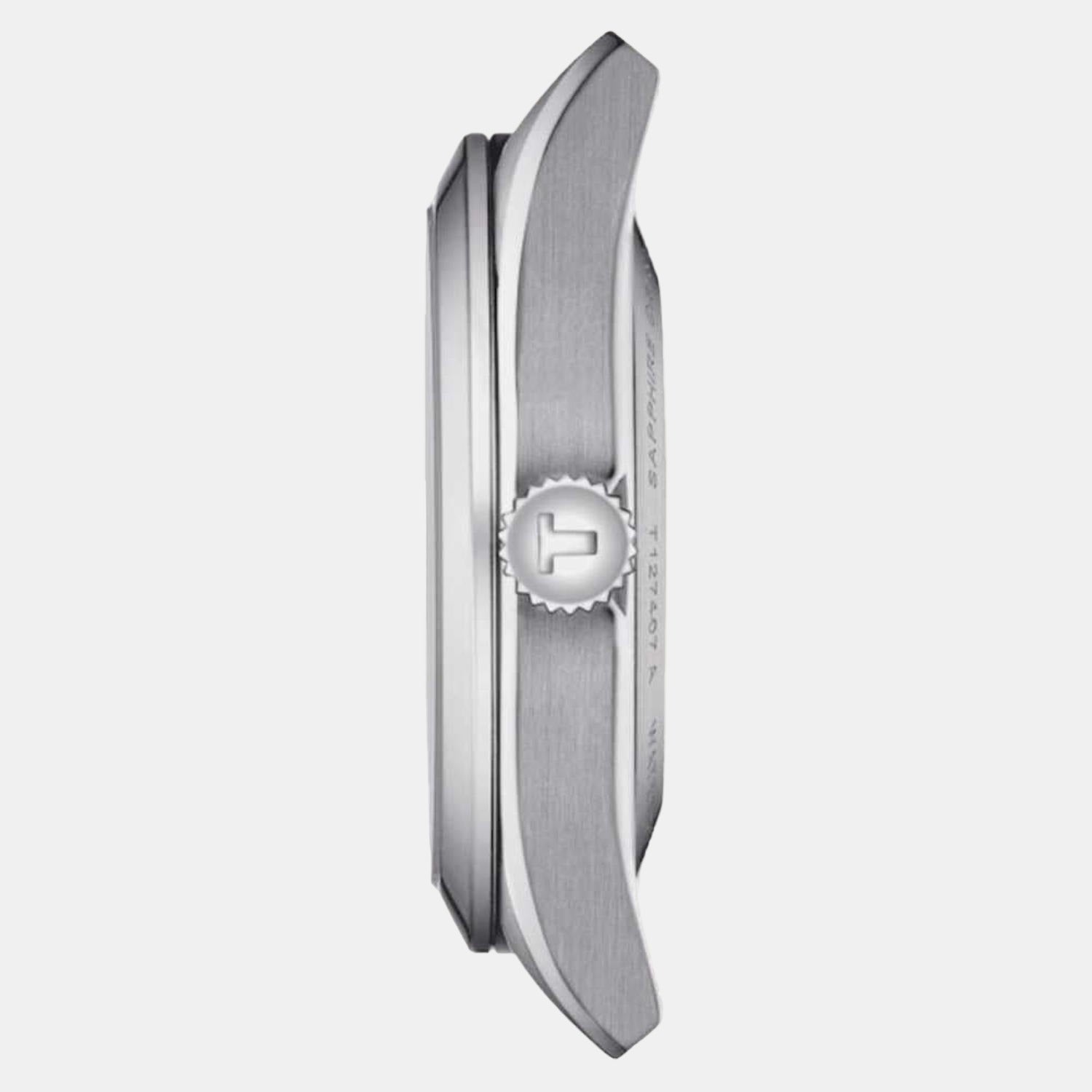 Tissot Gentleman Open Heart Men Automatic Blue Dial Analog Stainless Steel Watch T1274071104101 - view 3