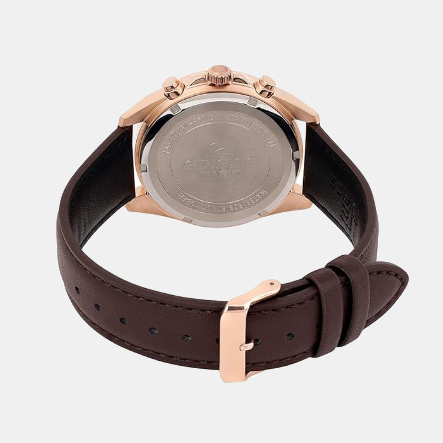 Casio Edifice Men Quartz Brown Dial Chronograph Leather Watch ED662 - view 4