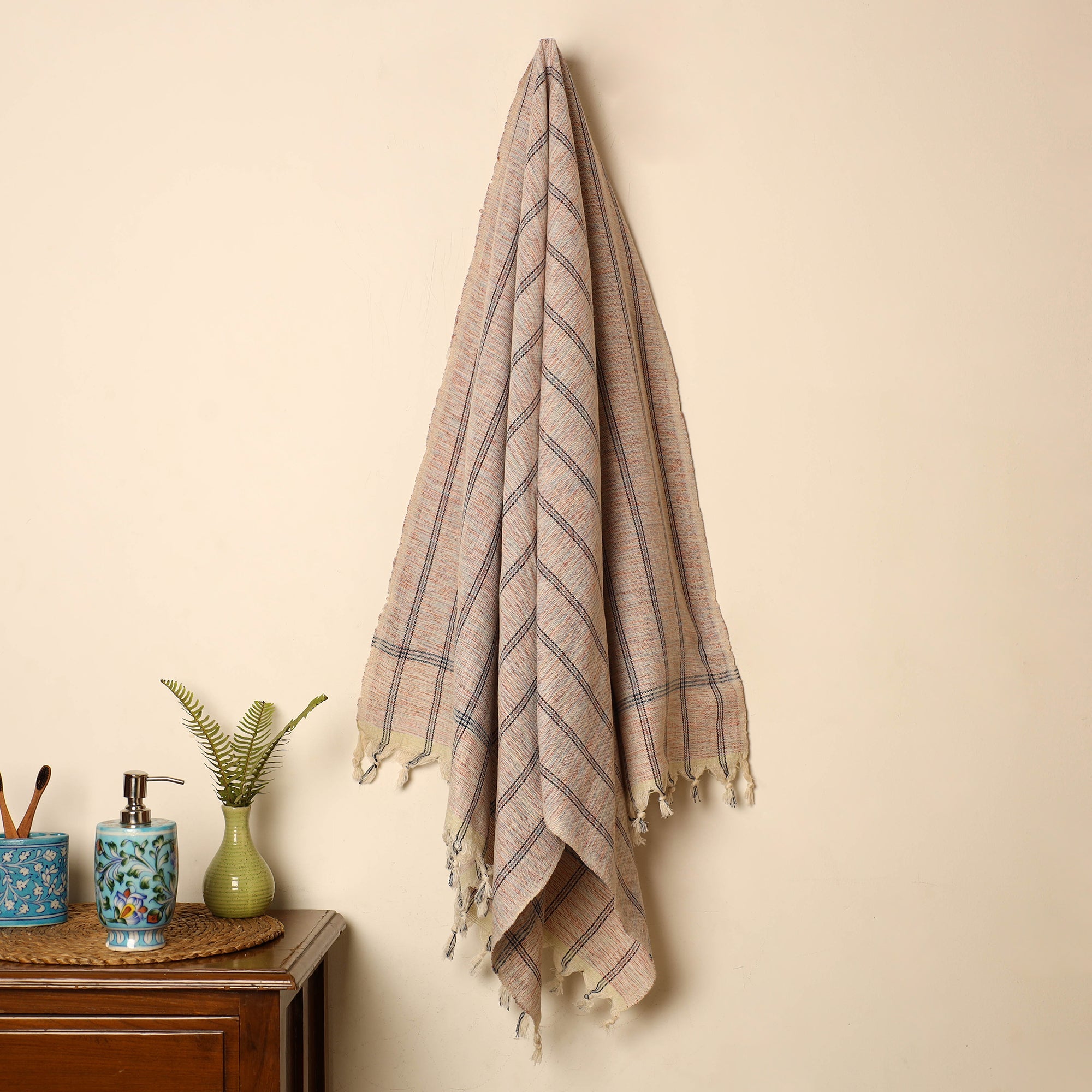GWALIOR HANDLOOMS Brown - Handloom Fine Cotton Gamcha Bath Towel 15