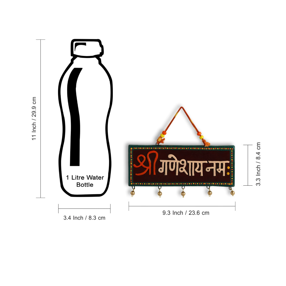 EXCLUSIVELANE 'Ganesha Mantra' Terracotta Wall Hanging Decor (Shree Ganeshay Namah) - view 5