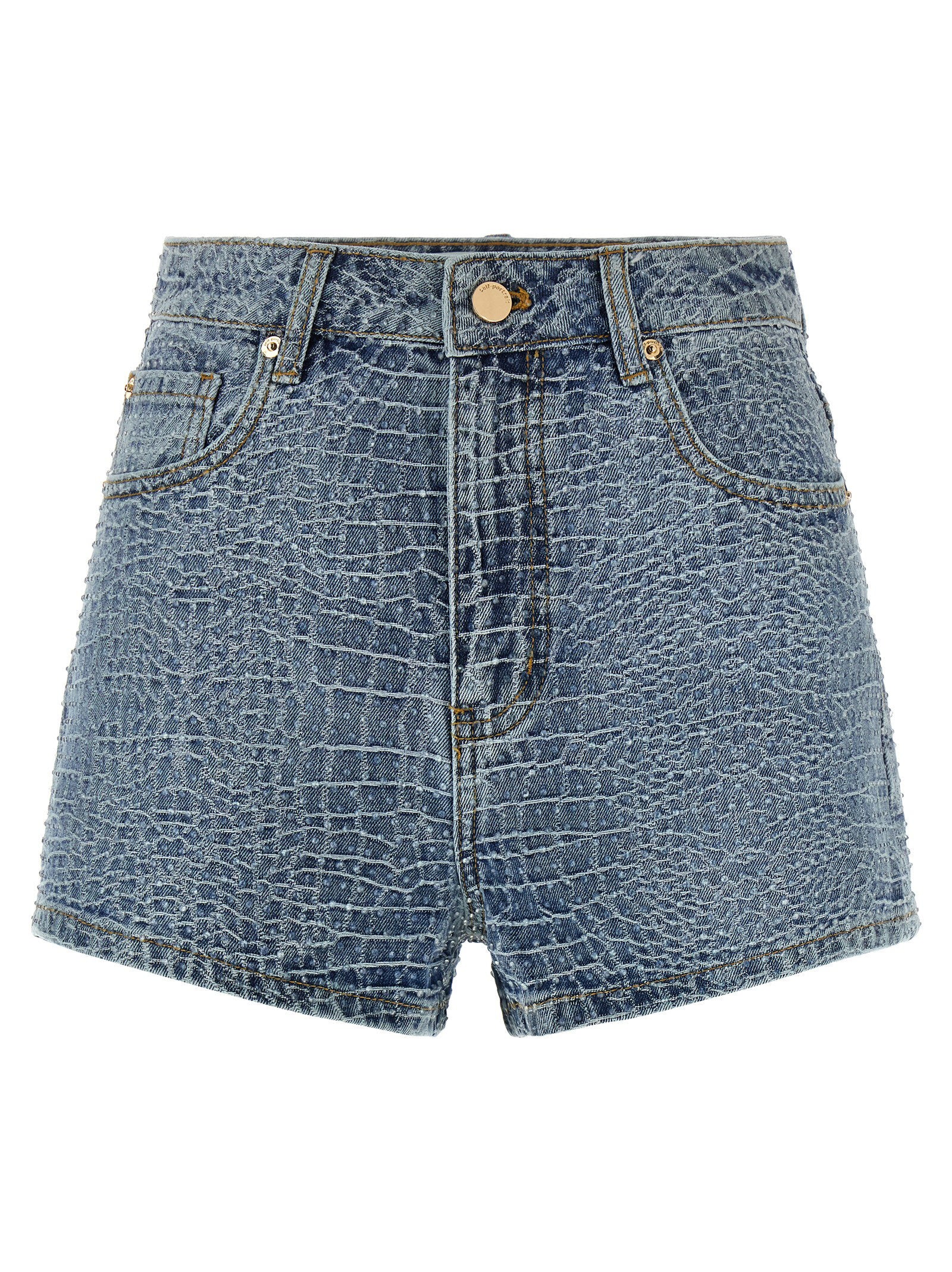 Self-Portrait Rhinestone Shorts – 100% cotton