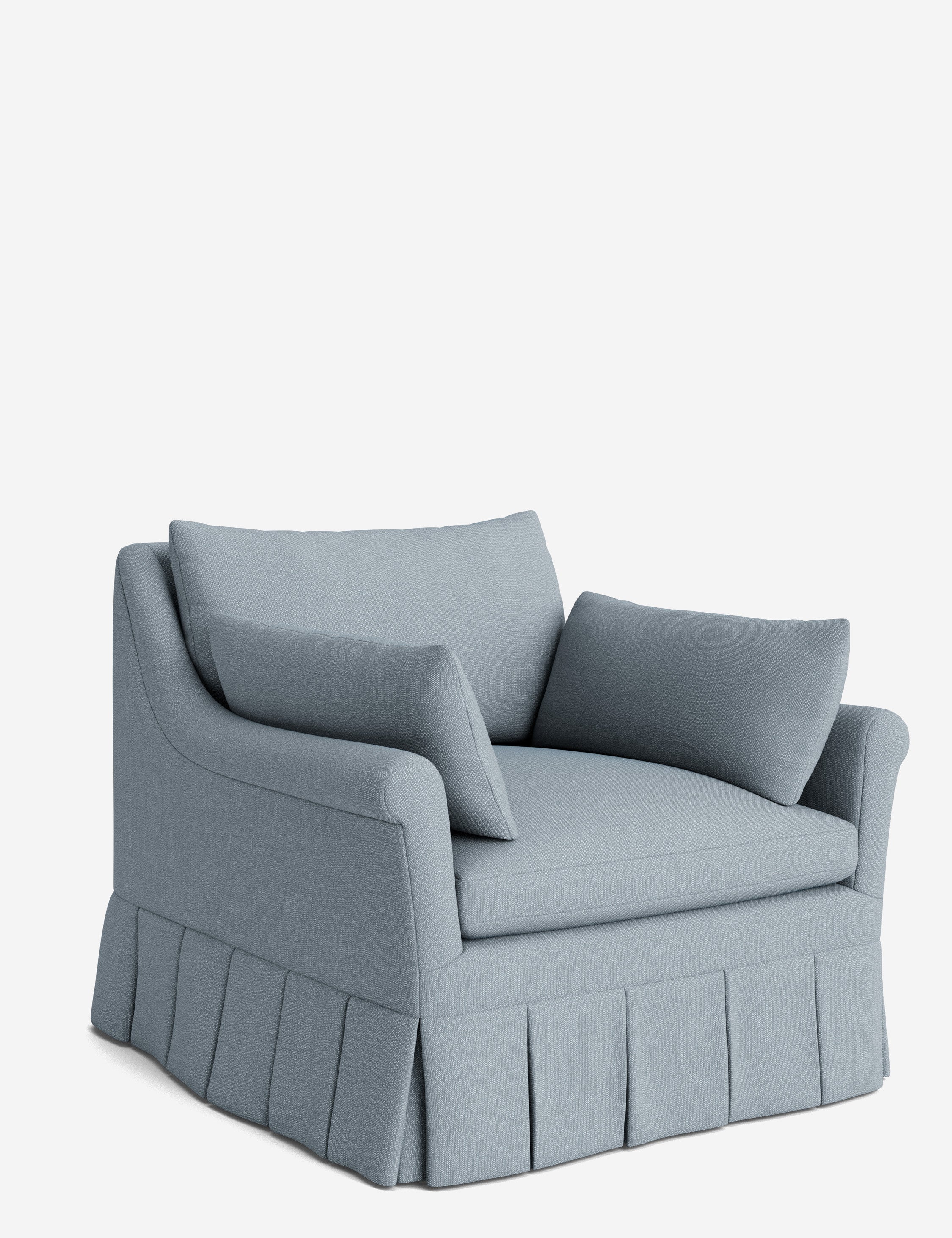 Lulu and Georgia Portola Rolled Arm Luxe Depth Pleated Chair - view 87