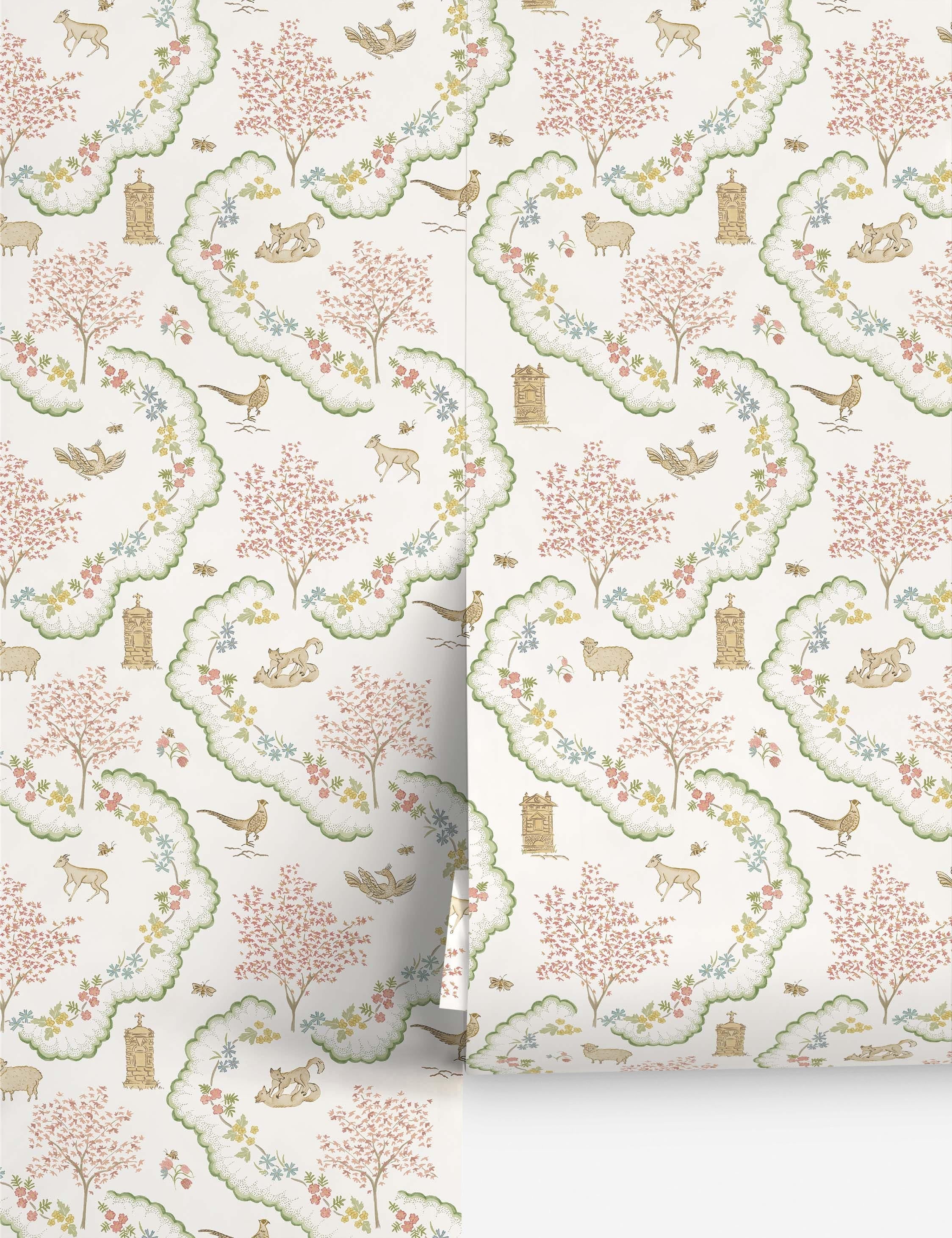 Lulu and Georgia Wildflower Meadow Wallpaper by Sanderson - view 3