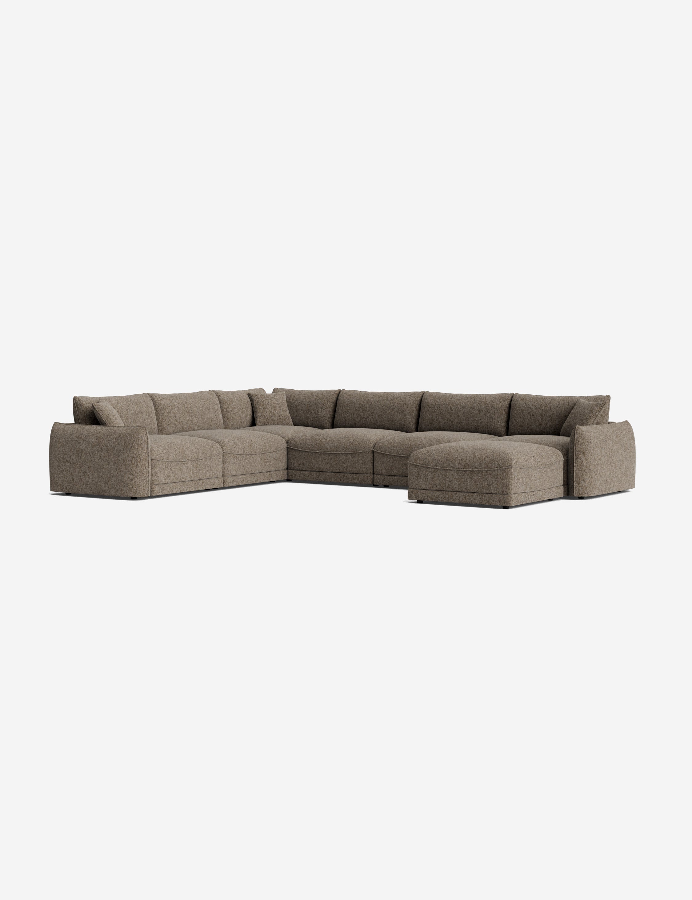 Lulu and Georgia Balmer Modular Corner Sectional Sofa With Ottoman - view 31