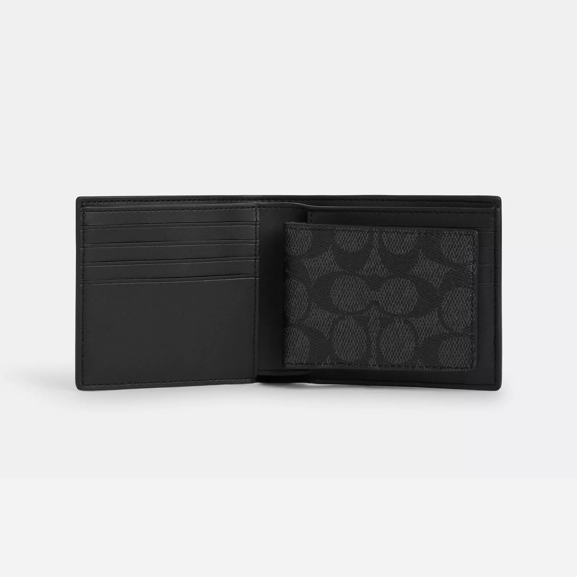 Coach 3 In 1 Wallet In Signature Canvas signature canvas/Charcoal/Black - view 2