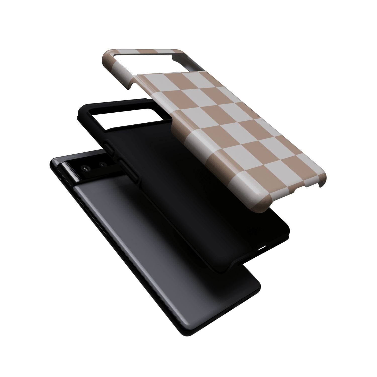 Casetry Fit Check | Neutral Checkerboard Google Pixel Case - view 3
