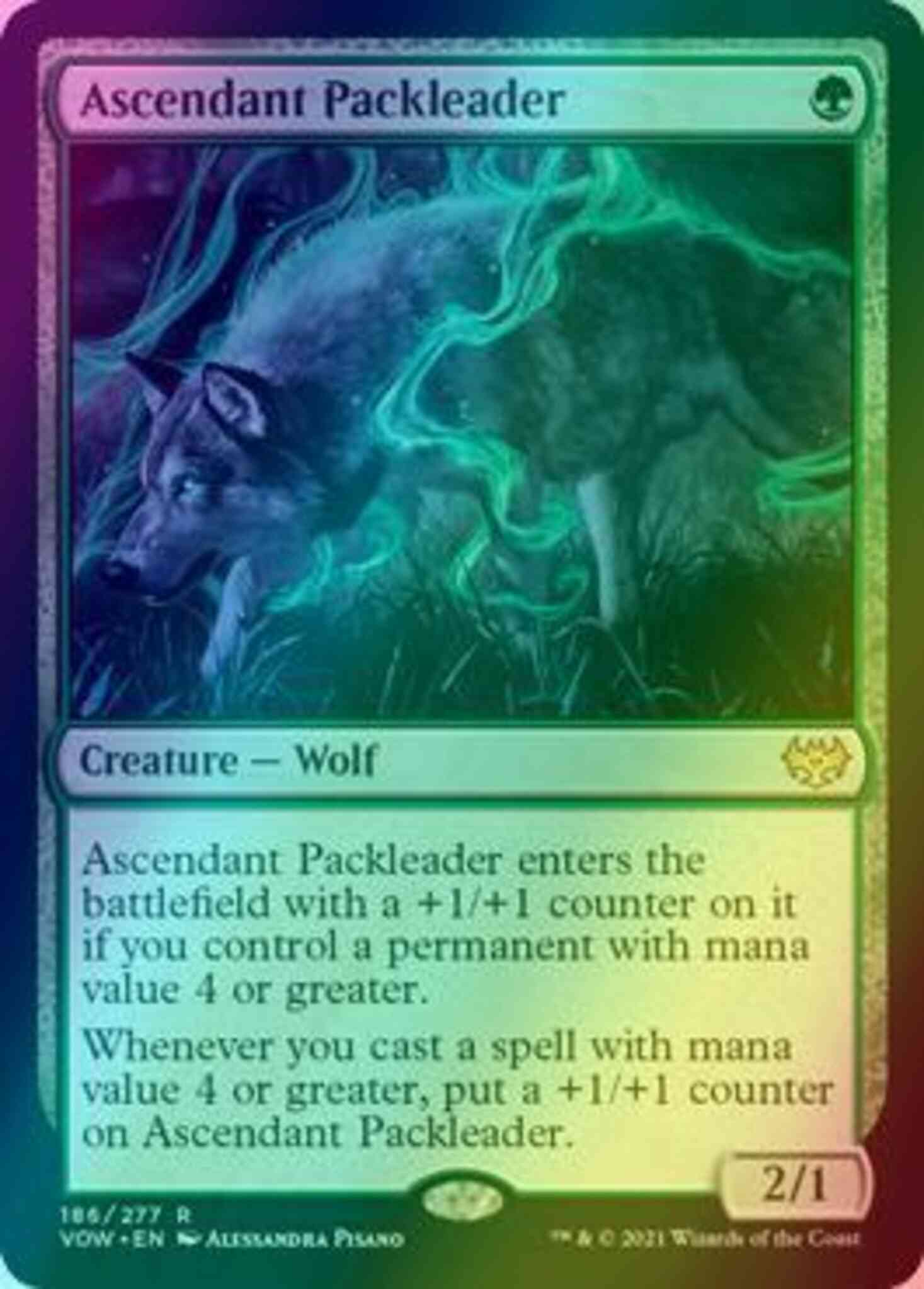 Ascendant packleader 186 – Magic Ascendant Packleader [186] [Innistrad: Crimson Vow] [Foil]