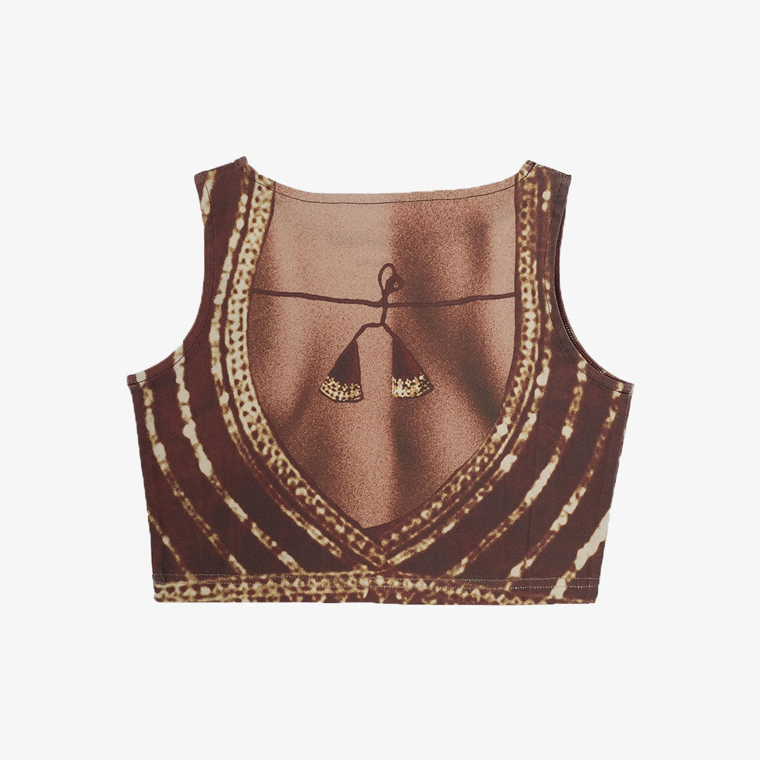 Jaywalking | Bhabhi Crop Top { Maroon - view 2