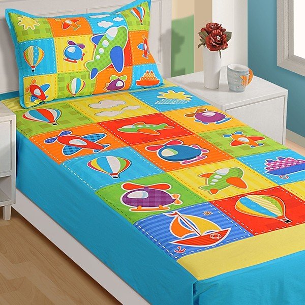 Swayam India Aircraft Kids Bed sheet Single- SKB-1003 Aero - view 2