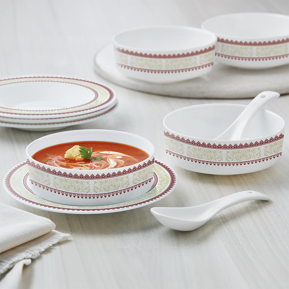 My Borosil Larah by Borosil Elega Soup Bowl w Saucer Set