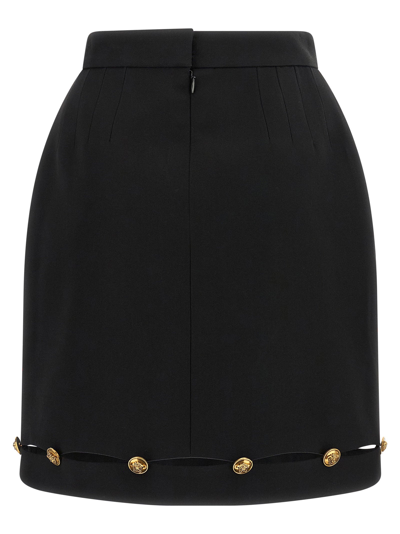 Versace Grain De Poudre Wool Skirt – 100% virgin wool - view 2