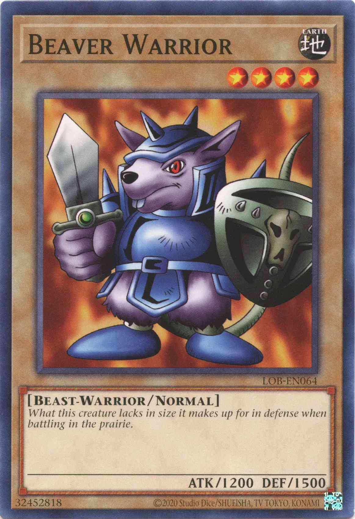 Yu-Gi-Oh! Beaver Warrior - 25th Anniversary - LOB-EN064 - Common - Unlimited