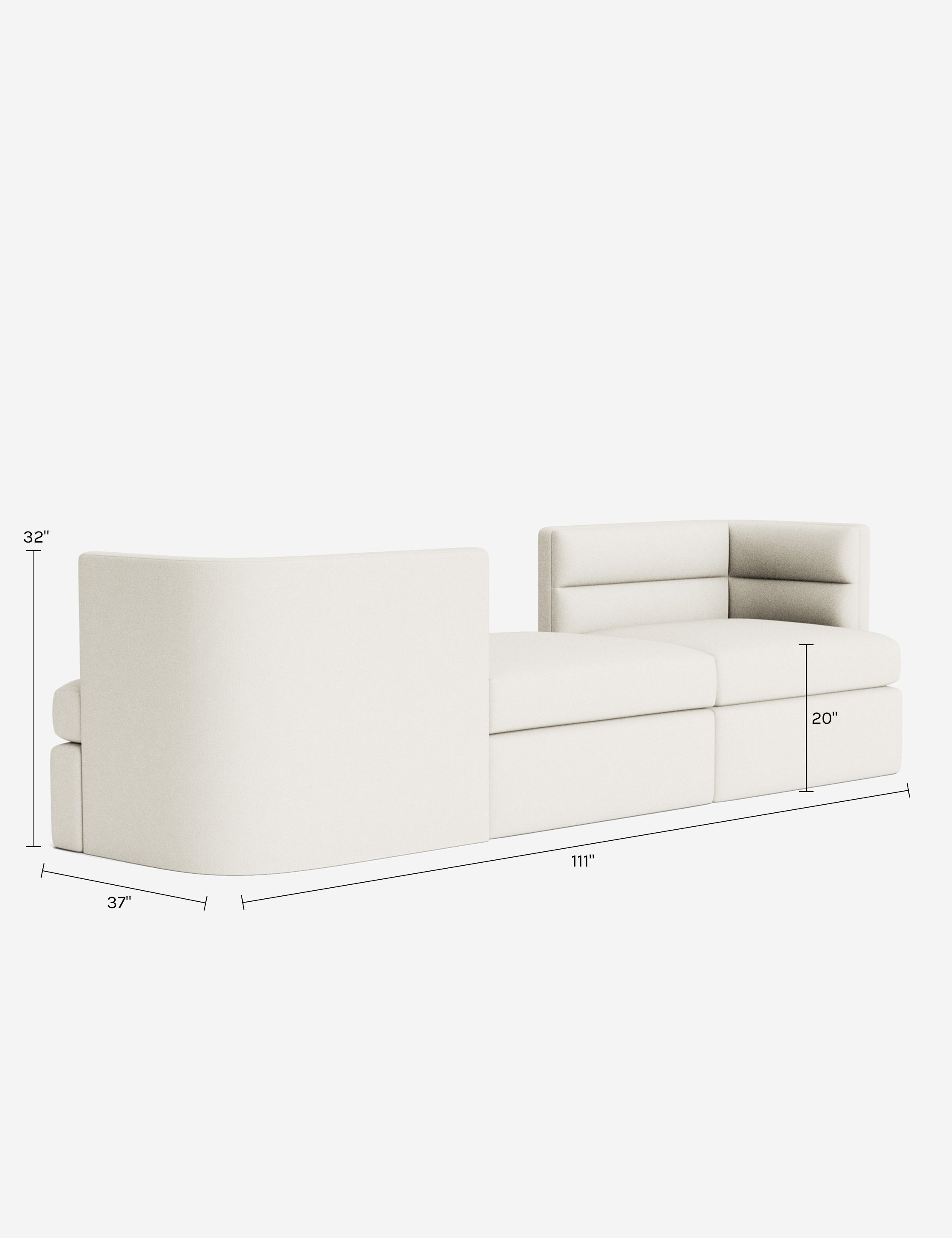 Lulu and Georgia Vivi Tete-a-tete Chaise - view 184