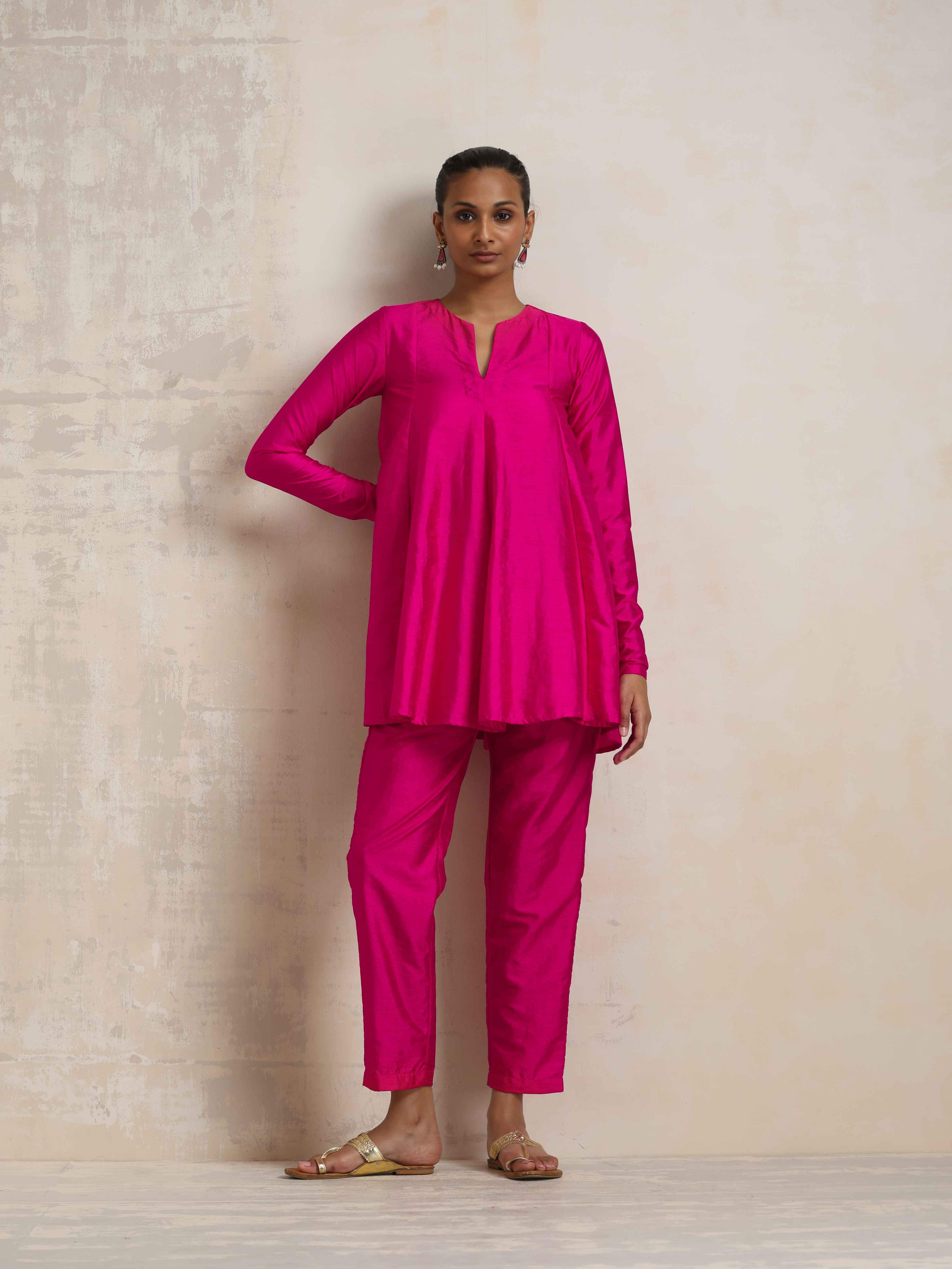 trueBrowns Pink Silk Co-ord Set - view 2