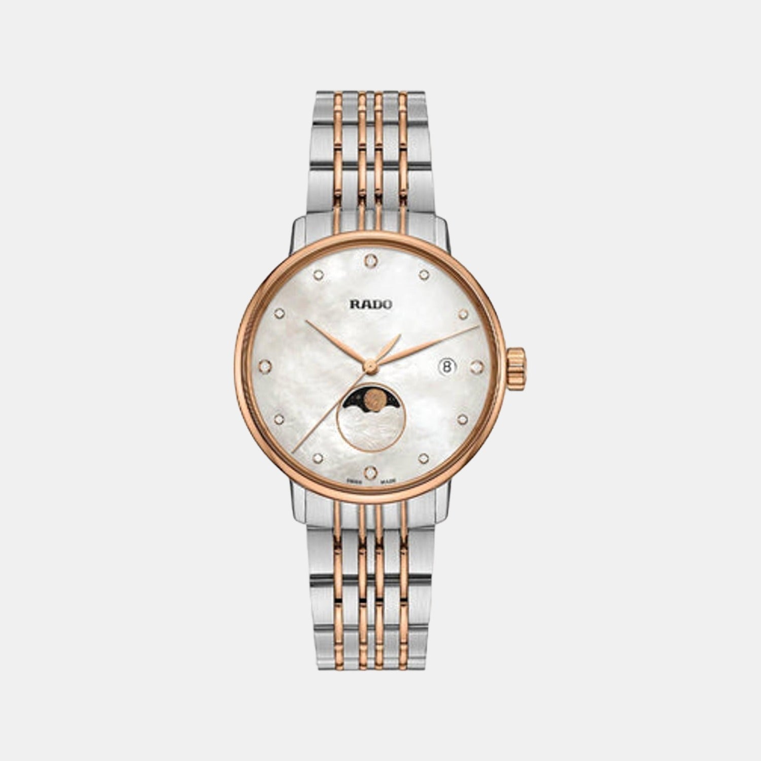 Rado Coupole Women Quartz White Dial Analog Stainless Steel Watch R22883923