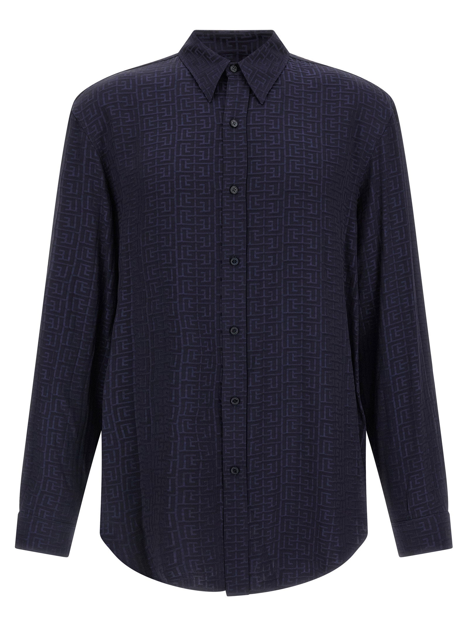 Balmain Jacquard Monogram Shirt – 100% viscose