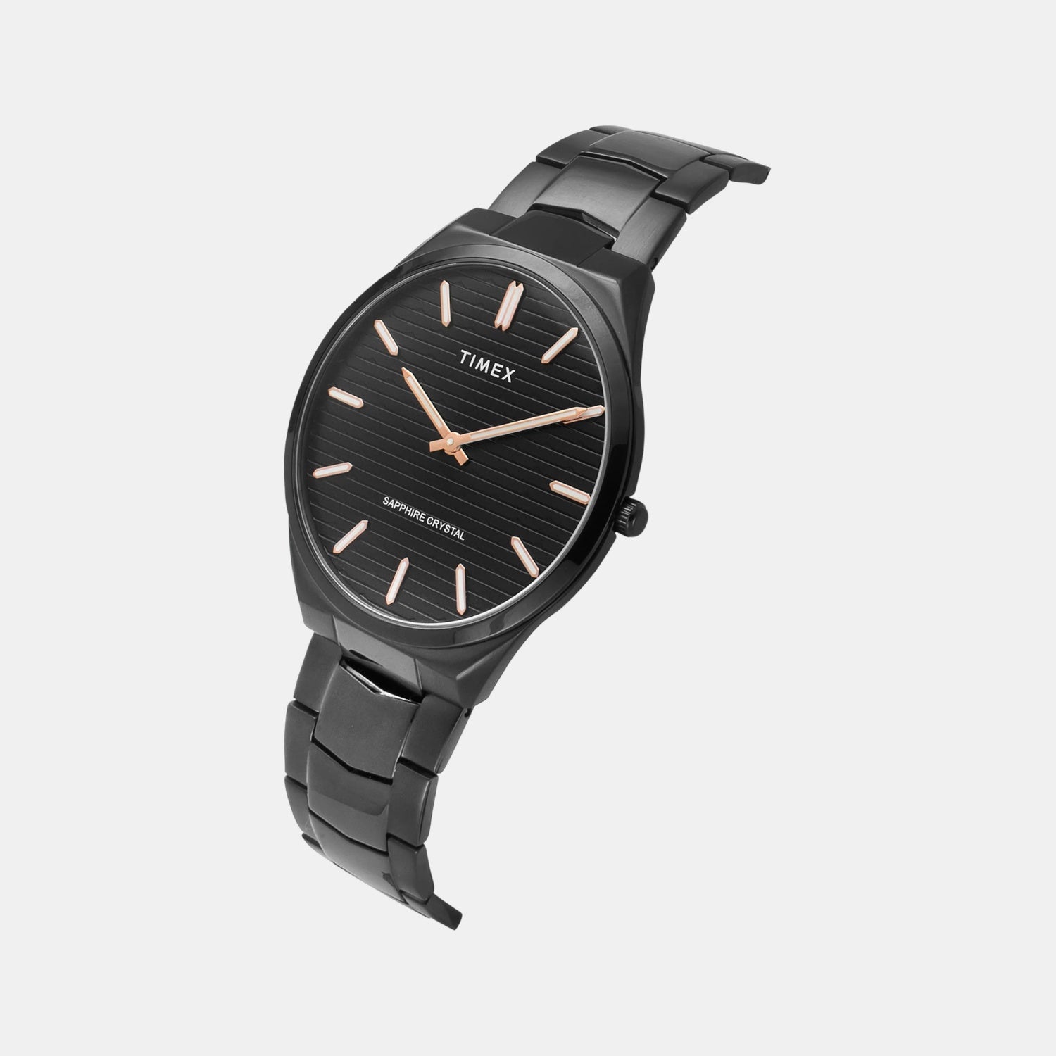 Timex Fashion Men Quartz Black Dial Analog Stainless Steel Watch TWEG25803 - view 2