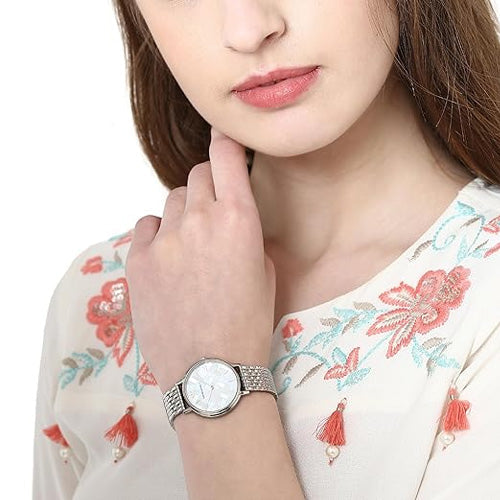 Emporio Armani Kappa Silver Mother-Of-Pearl Dial Women 32mm AR11112 - view 2