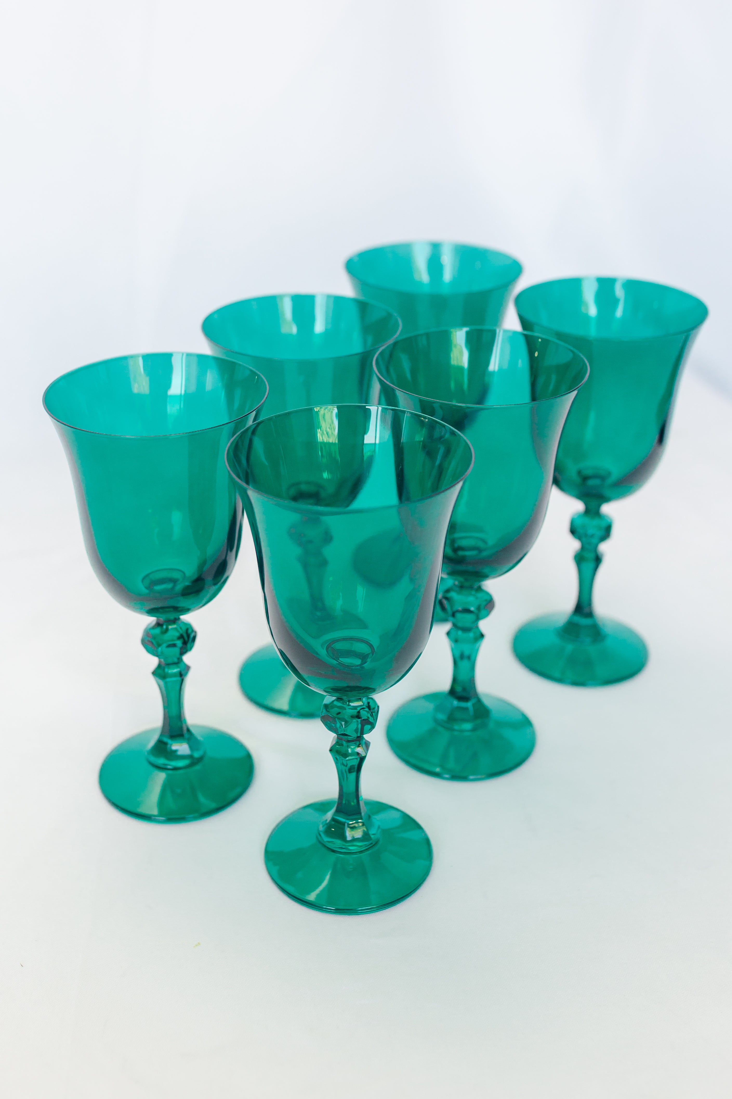 Estelle Colored Glass Estelle Colored Regal Goblet - Set of 6 {Emerald Green} - view 2