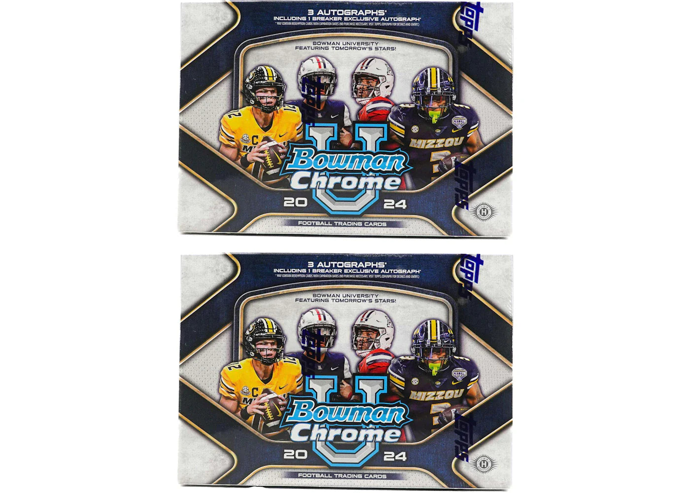 2024 Bowman Chrome University Football Delight Box 2x Lot