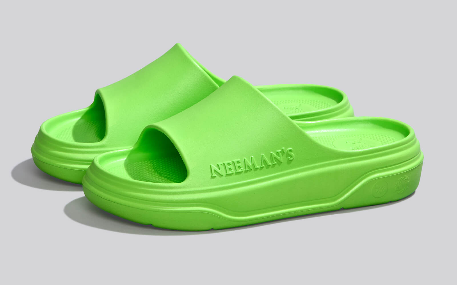 Neeman's Cushers Slides For Women : Neon Green - view 6