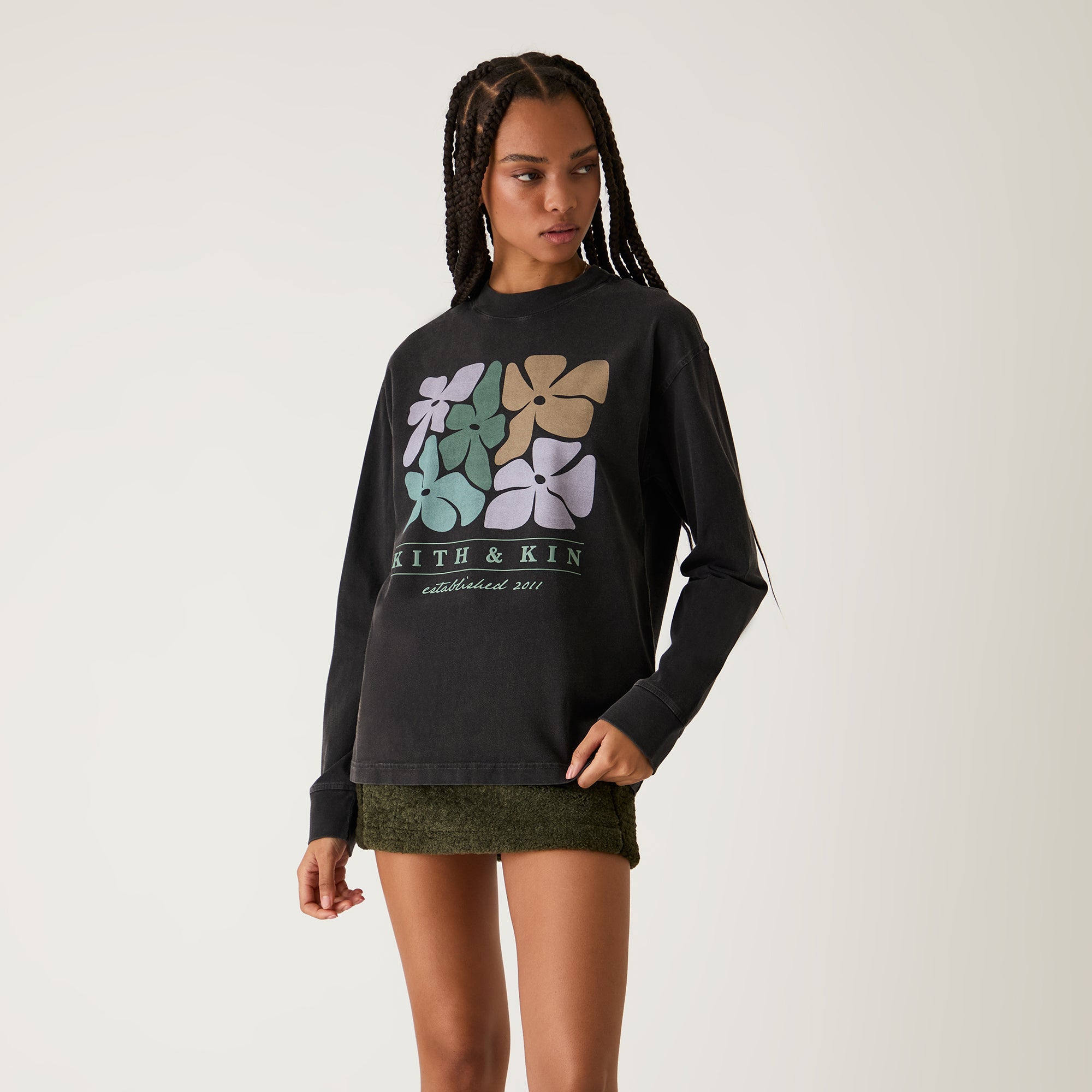 Kith Women Kith & Kin Floral Oversized Sonoma Long Sleeve - Black - view 2