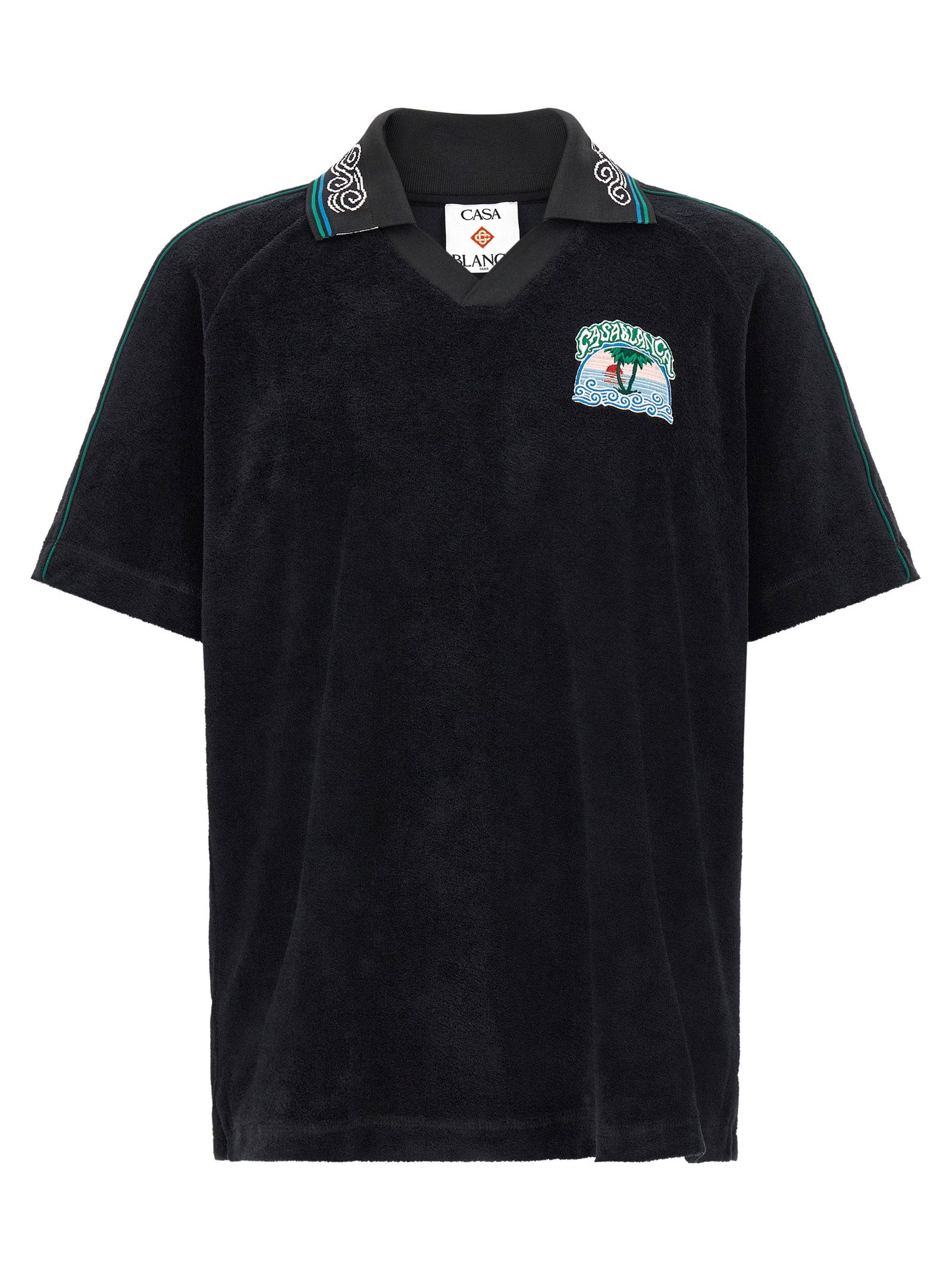 Casablanca Towelling Jacquard Polo Shirt – 100% cotton