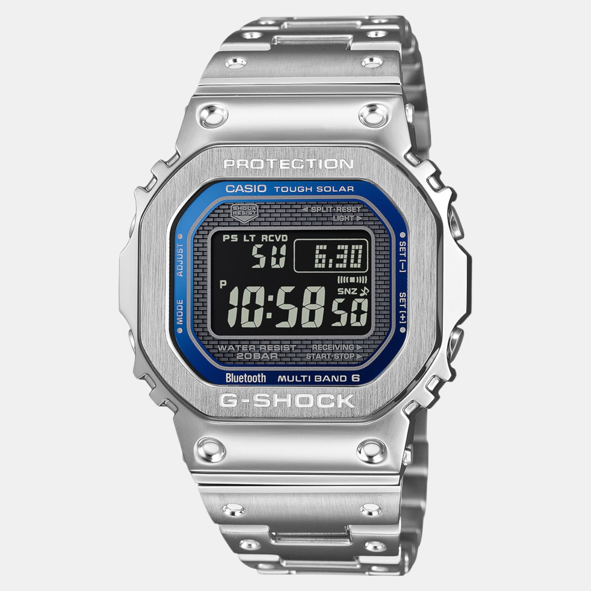 Casio G-Shock Men Quartz Blue Dial Digital Stainless Steel Watch G1564