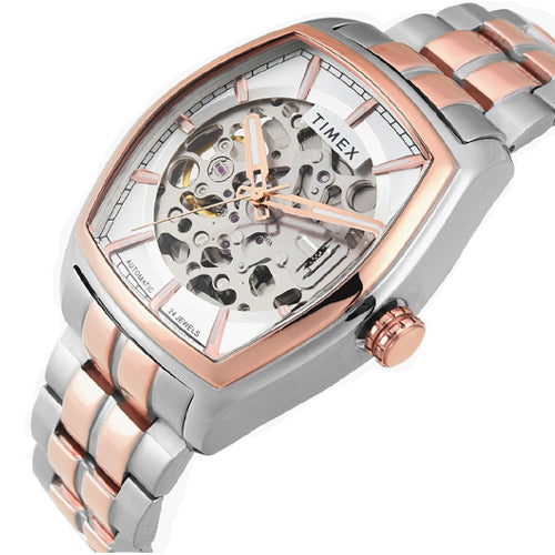 Timex Men Silver Rectangle Dial Analog Automatic Watch 38.4mm TWEG25903 - view 2