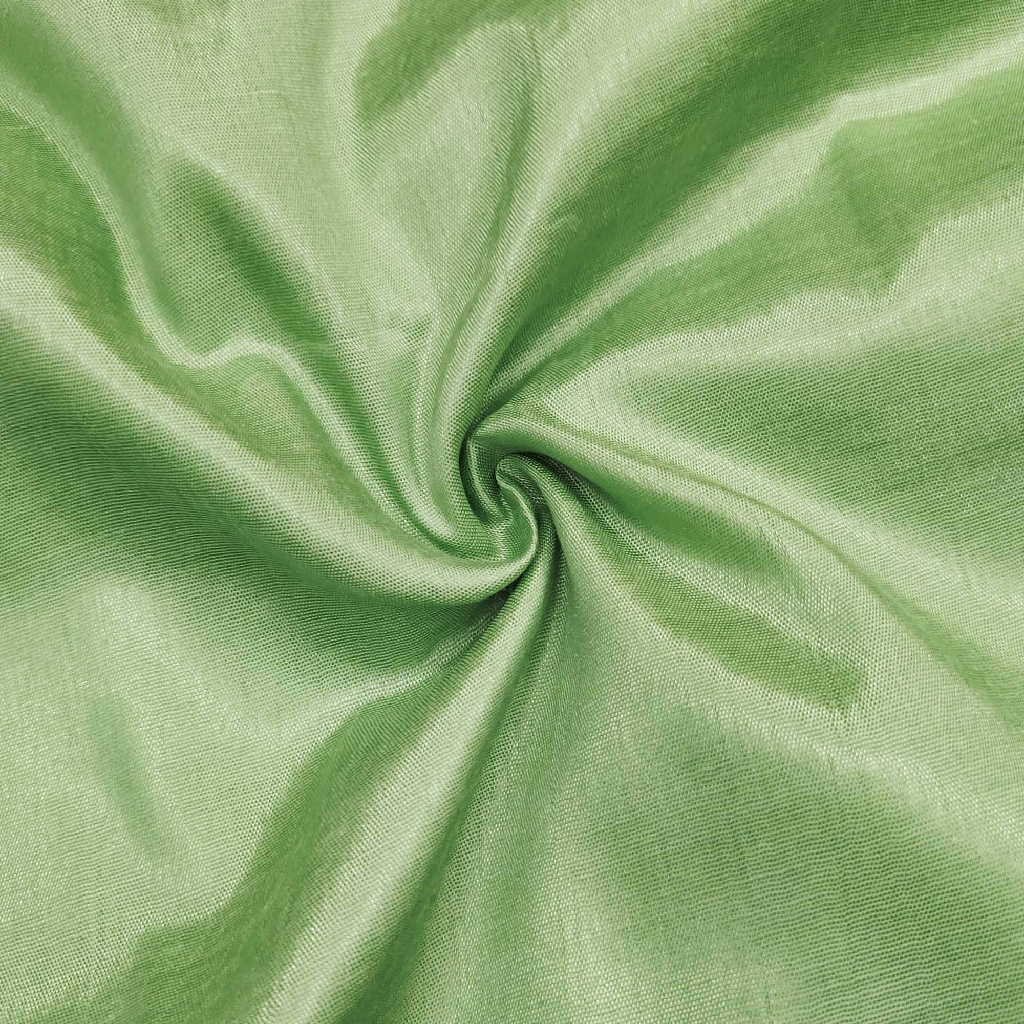BlackTree green-floral-hand-embroidered-organza-dress-material - view 5