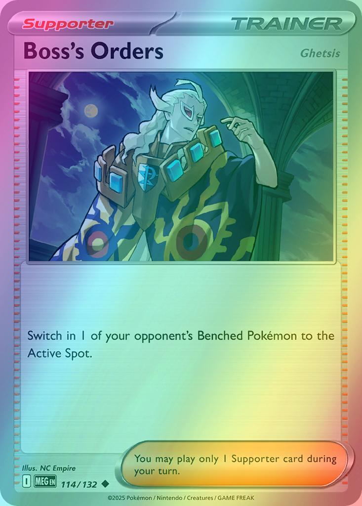 Uncommon me01-114 reverse – Pokémon Boss's Orders - Ghetsis - 114/132 - Uncommon [me01-114] [Reverse Holo]