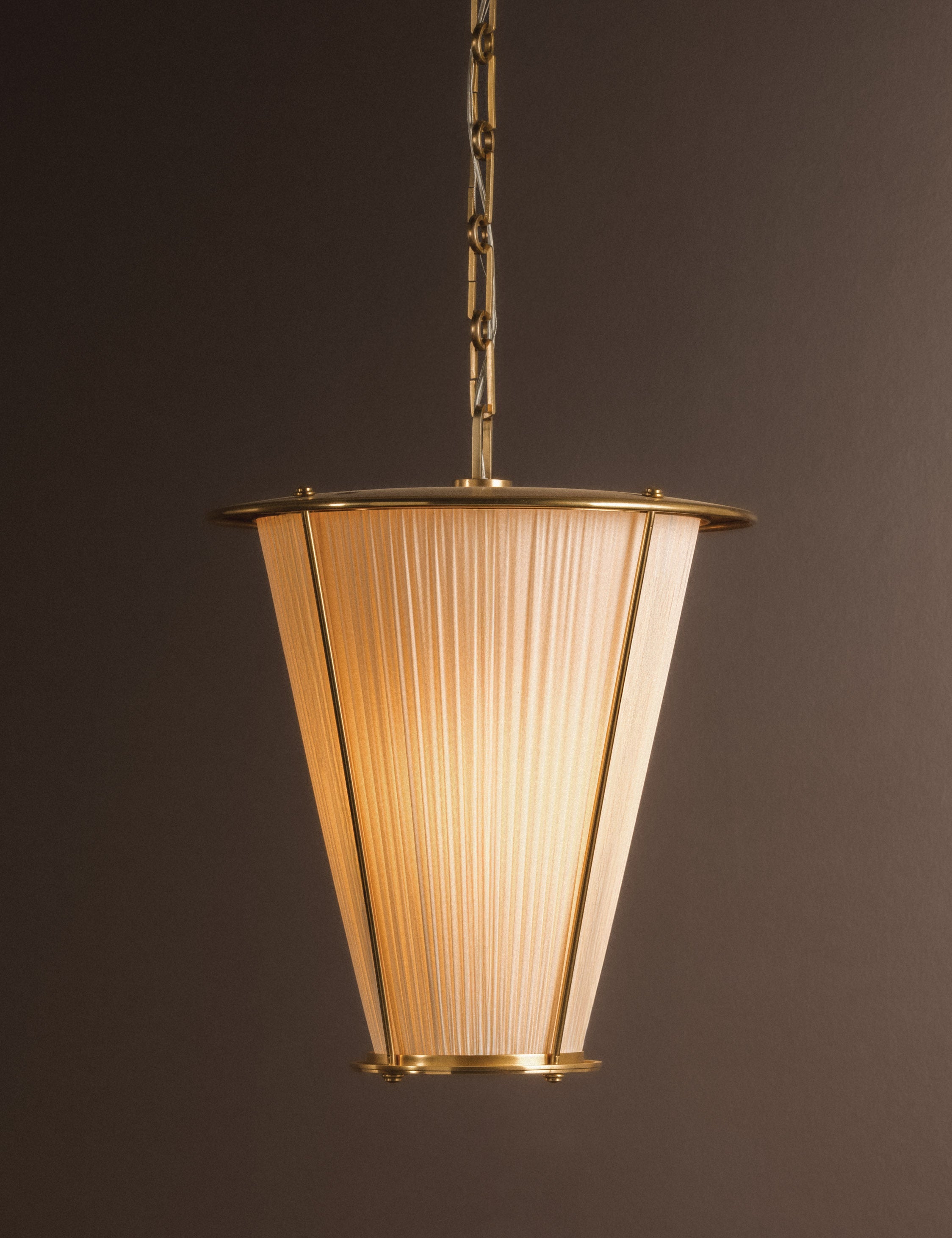 Lulu and Georgia Englert Pendant Light – Aged Brass and Ivory - view 14