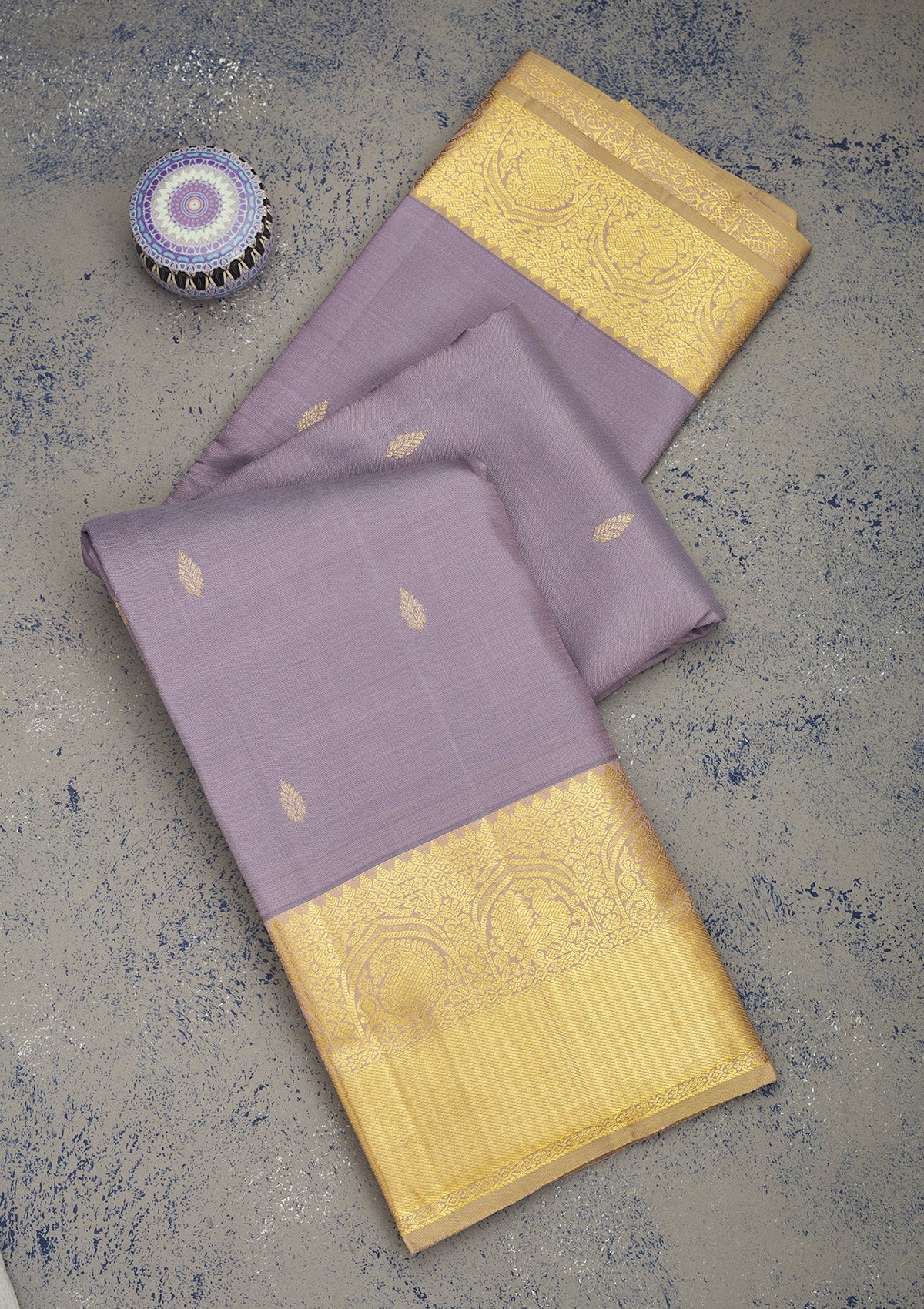 Koskii Grey Zariwork Pure Silk Saree – Women's