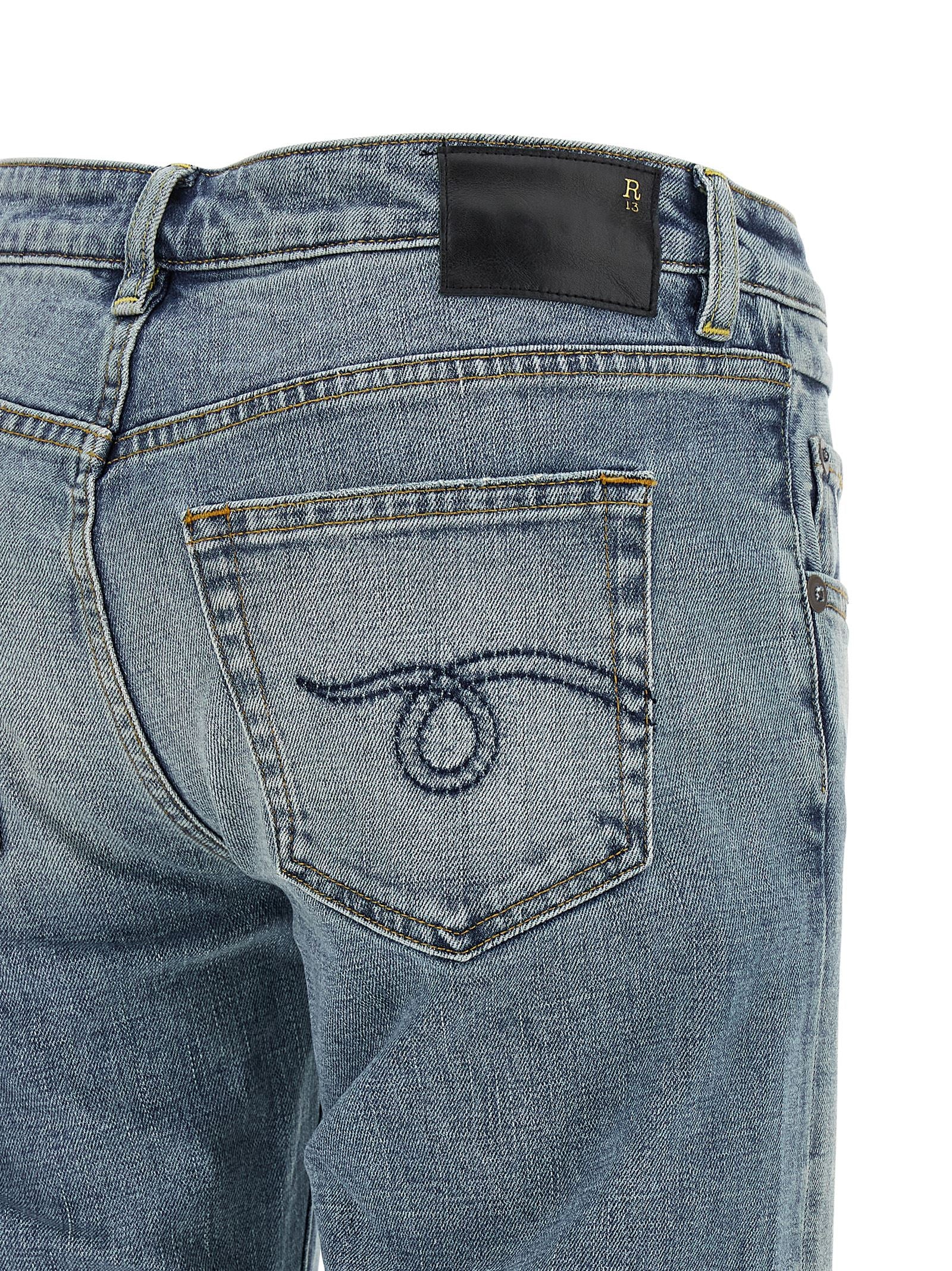 R13 Boy Flare Jeans – 98% cotton, 2% elastane - view 4