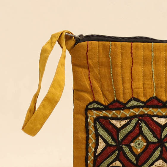 Kala Raksha Jat Hand Embroidered Cotton Coin Purse 53 - view 3