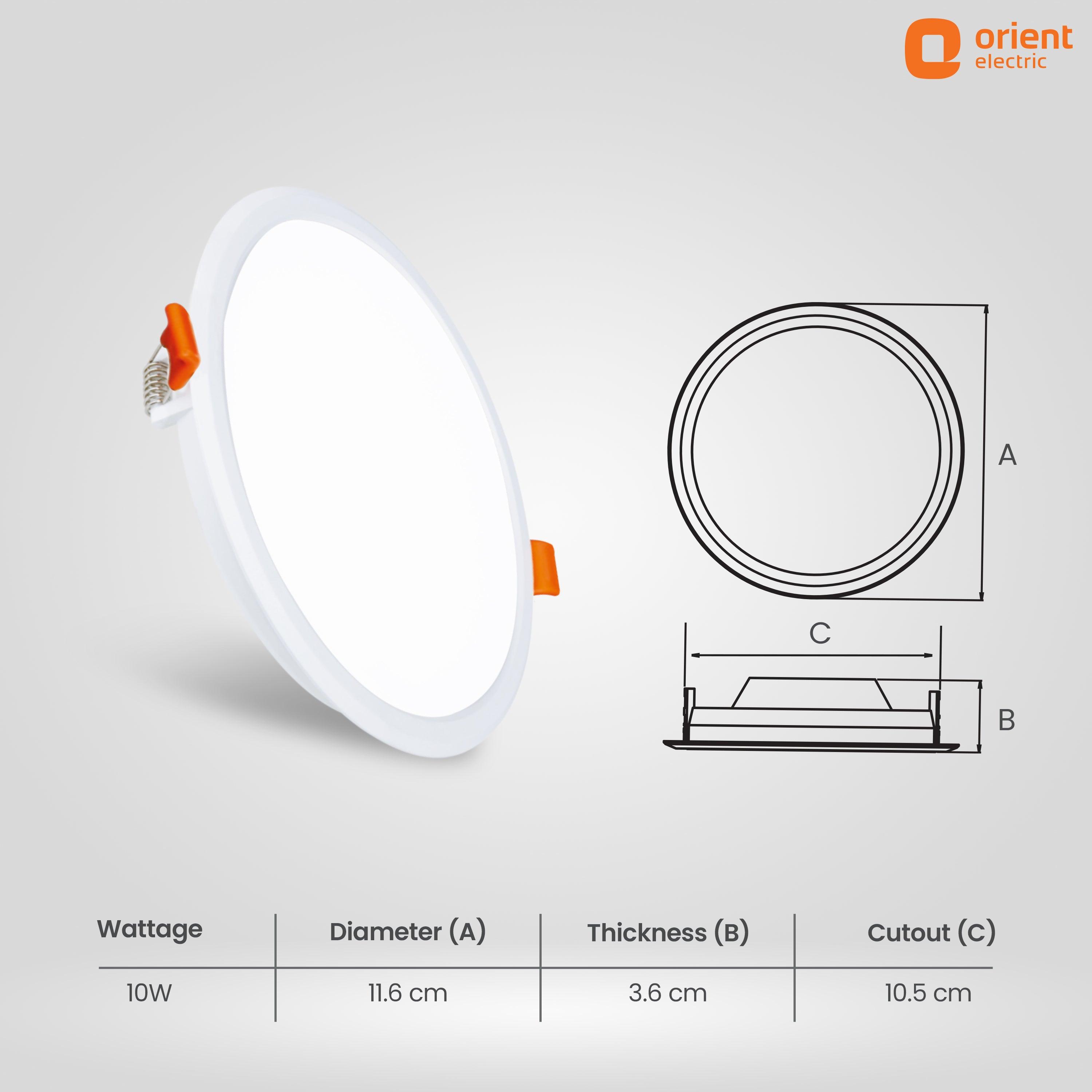 Orient Electric Eternal Backlit LED Recess Panel Round - view 7