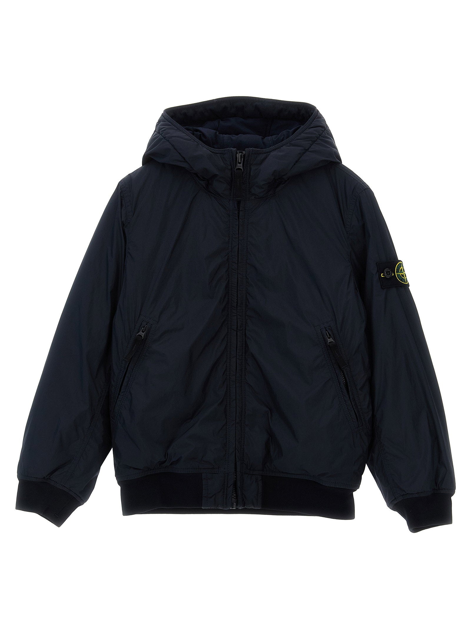 Stone Island Junior Logo Badge Jacket – 100% polyamide