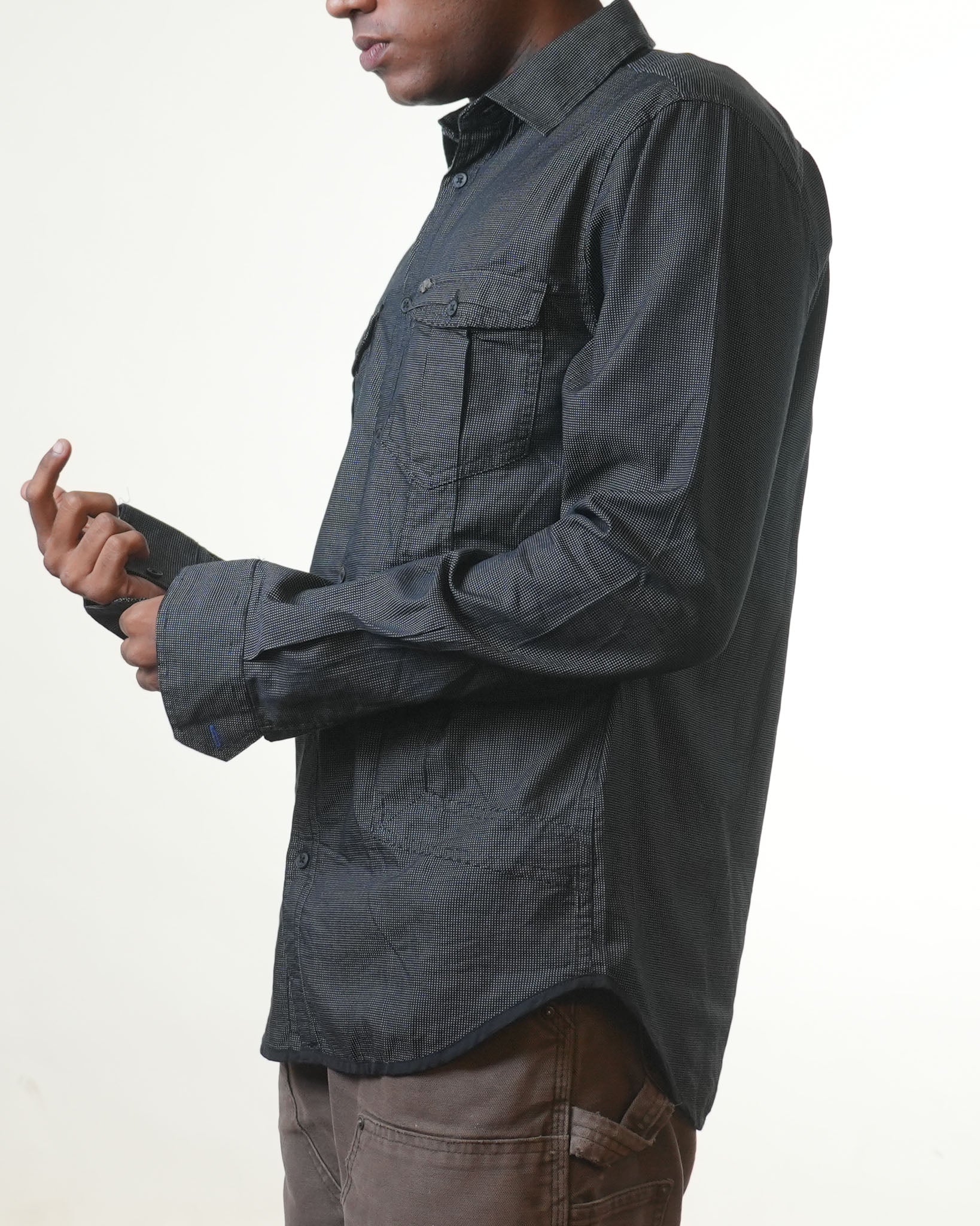Armani Exchange Black Dotted Shirt - view 2