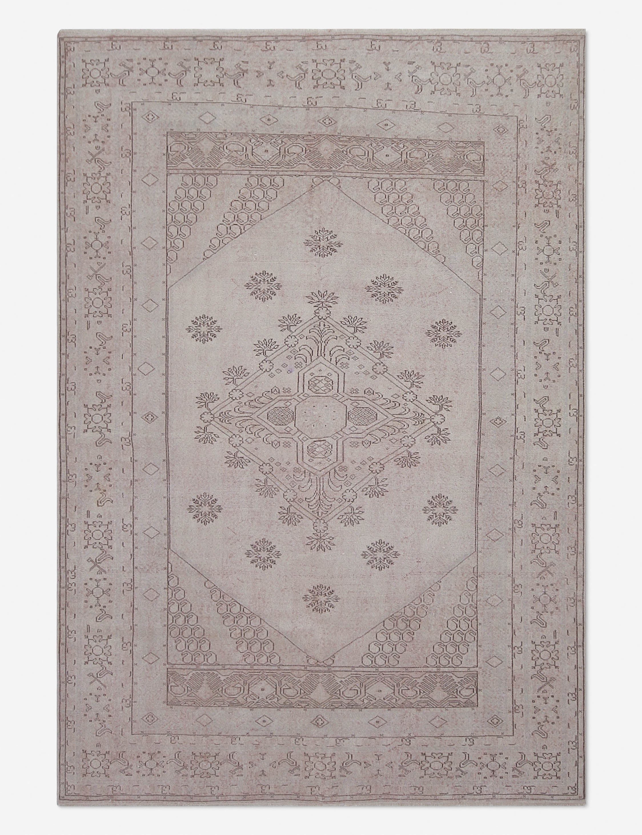 Lulu and Georgia Vintage Turkish Hand-Knotted Wool Rug No. 404, 6' x 8'7"