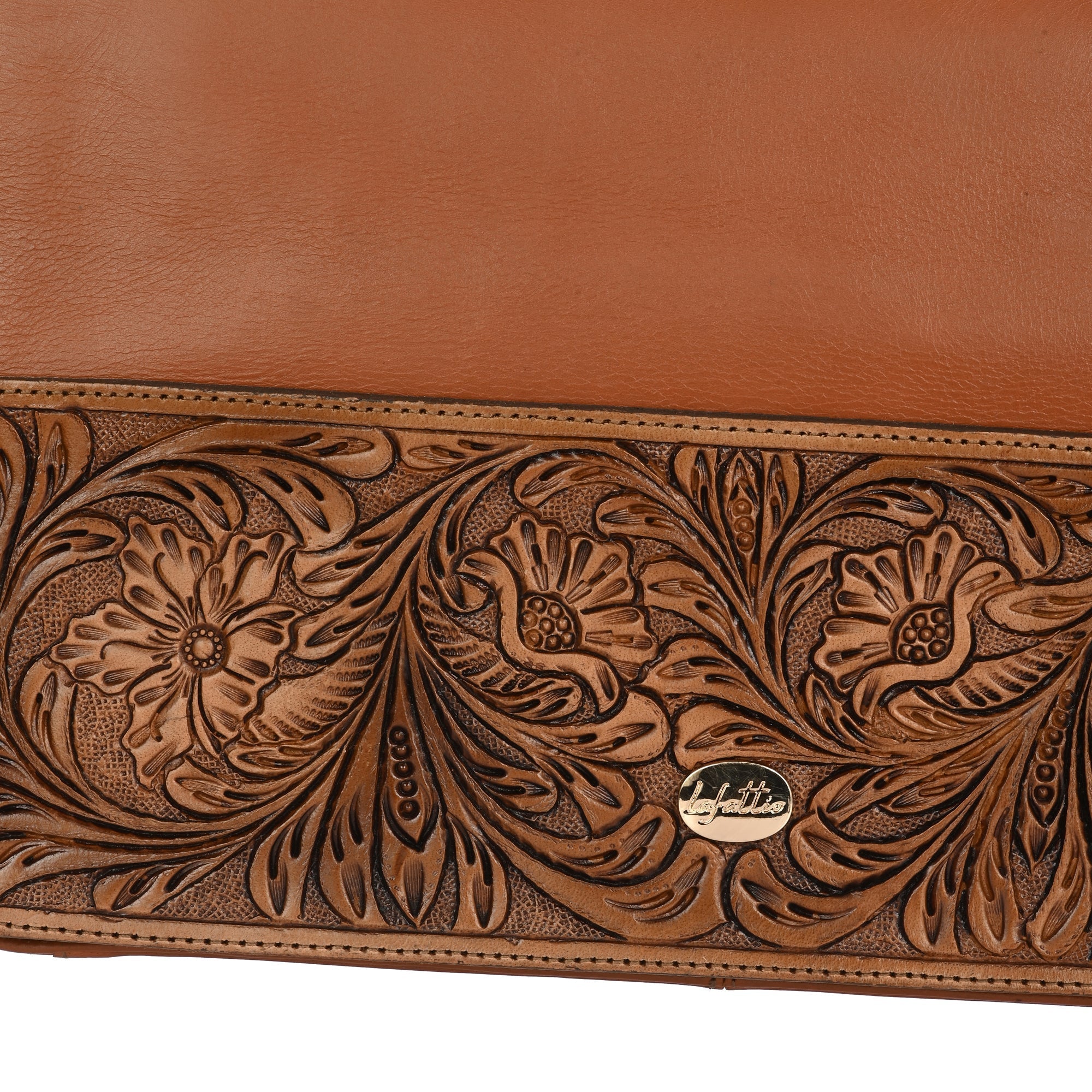 Hand-Carved Bags by Lafattio – Tan - view 2